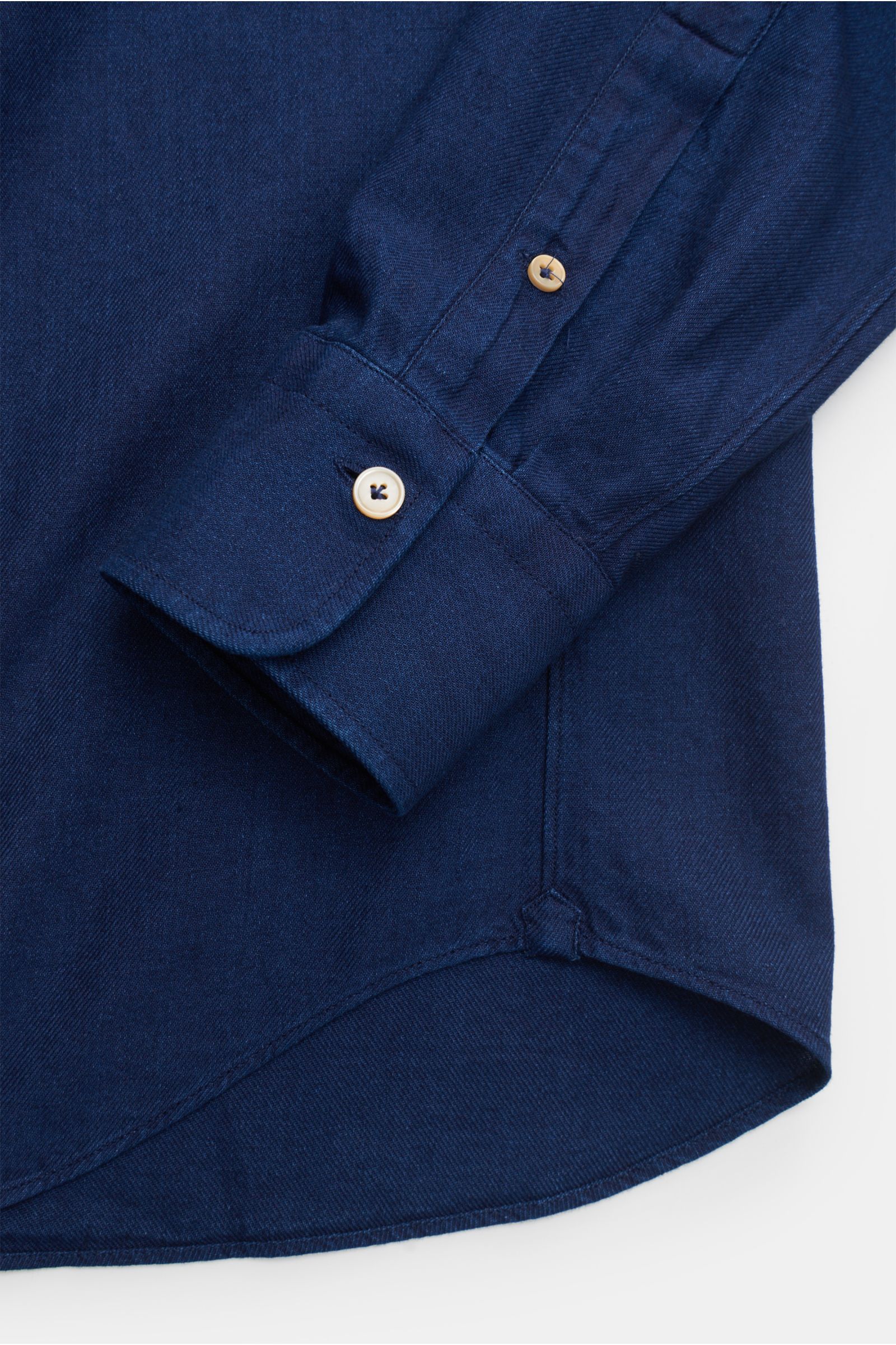 Gherardi Casual Hemd Haifisch-Kragen navy