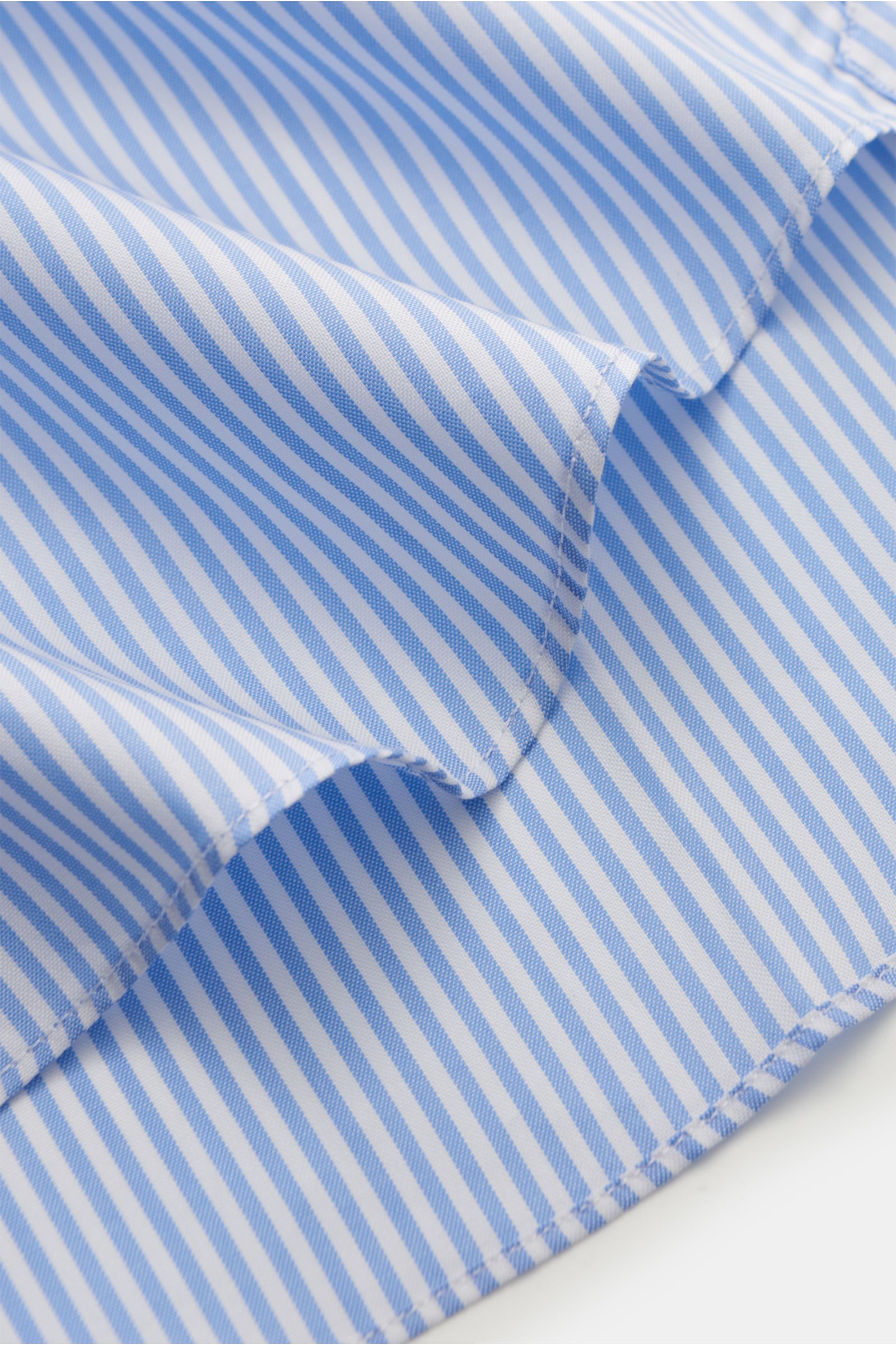 Gherardi Oxford shirt button-down collar light blue/white striped