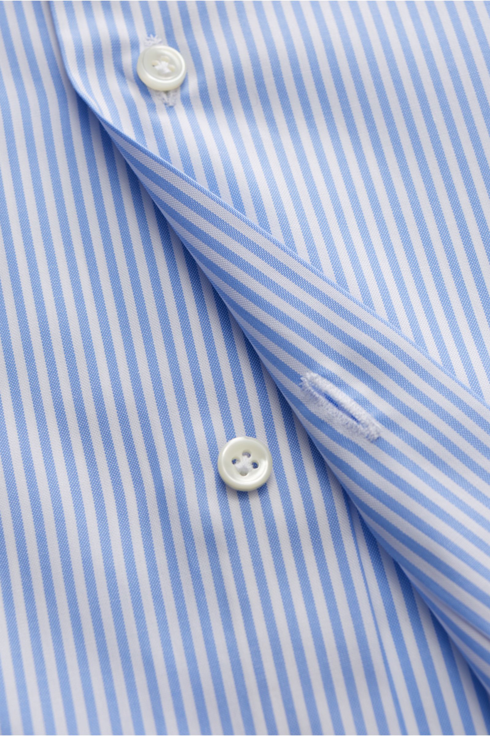 Gherardi Oxford shirt button-down collar light blue/white striped