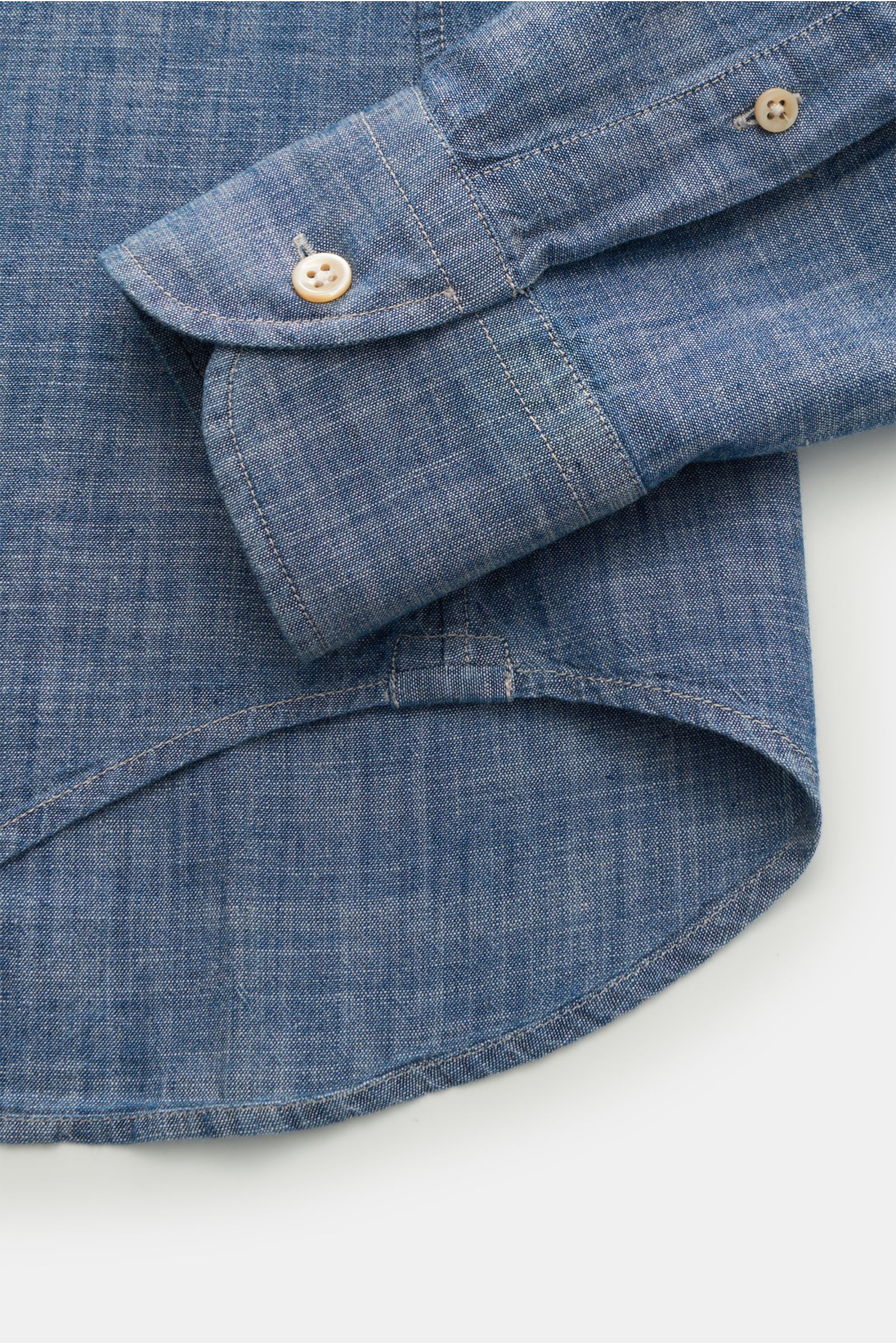 Glanshirt Casual shirt slim collar smoky blue