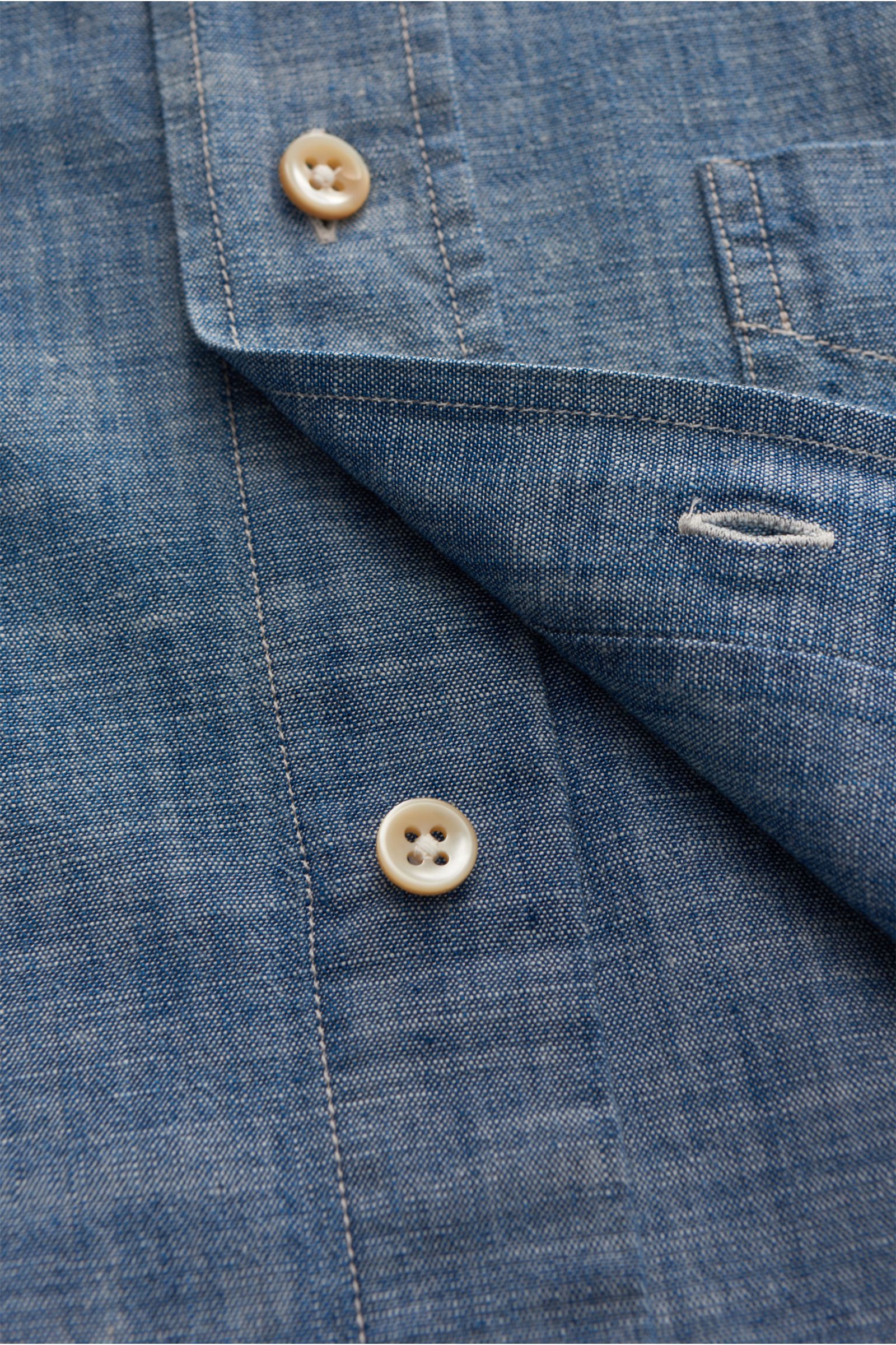 Glanshirt Casual shirt slim collar smoky blue