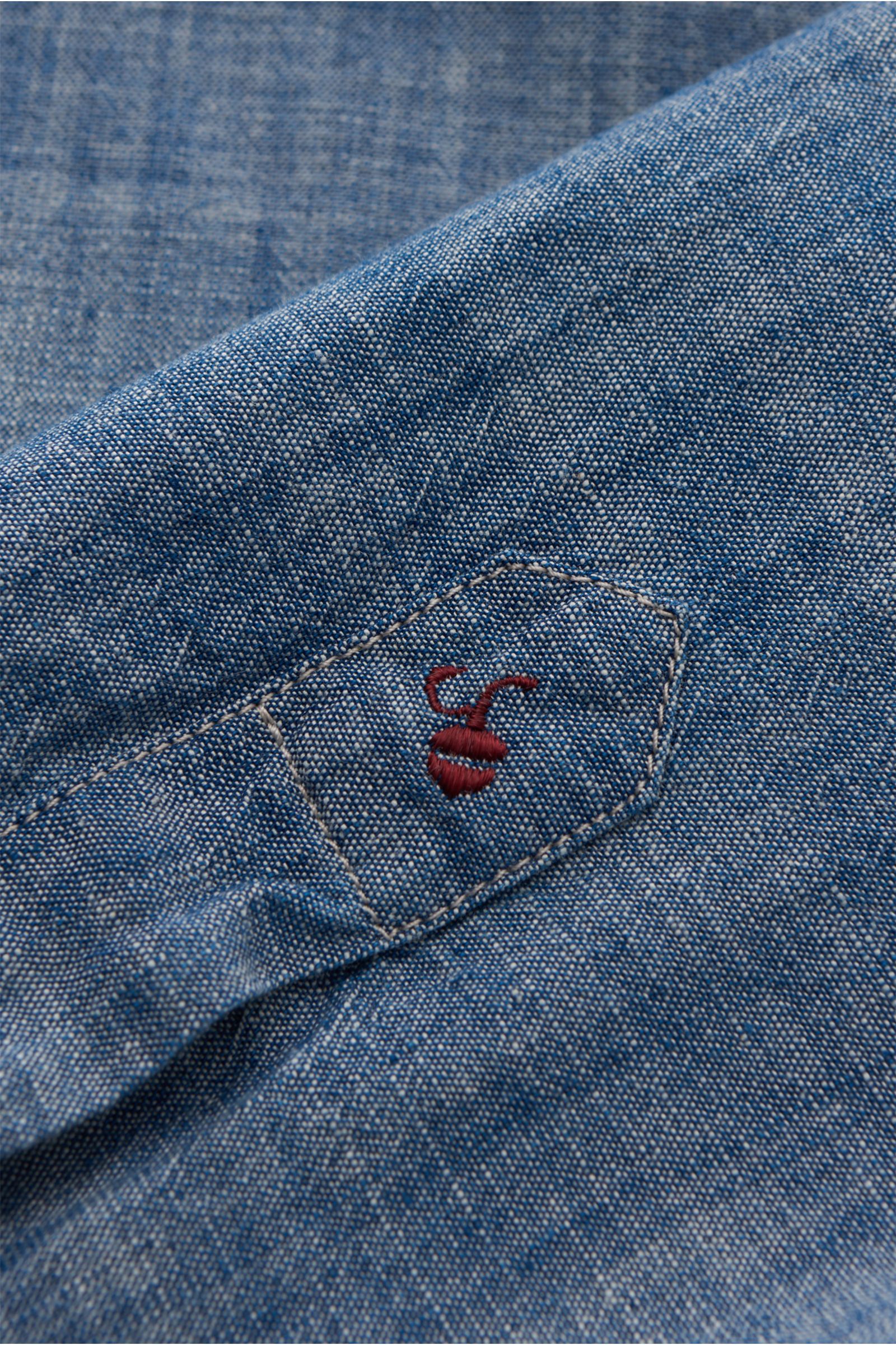 Glanshirt Casual shirt slim collar smoky blue