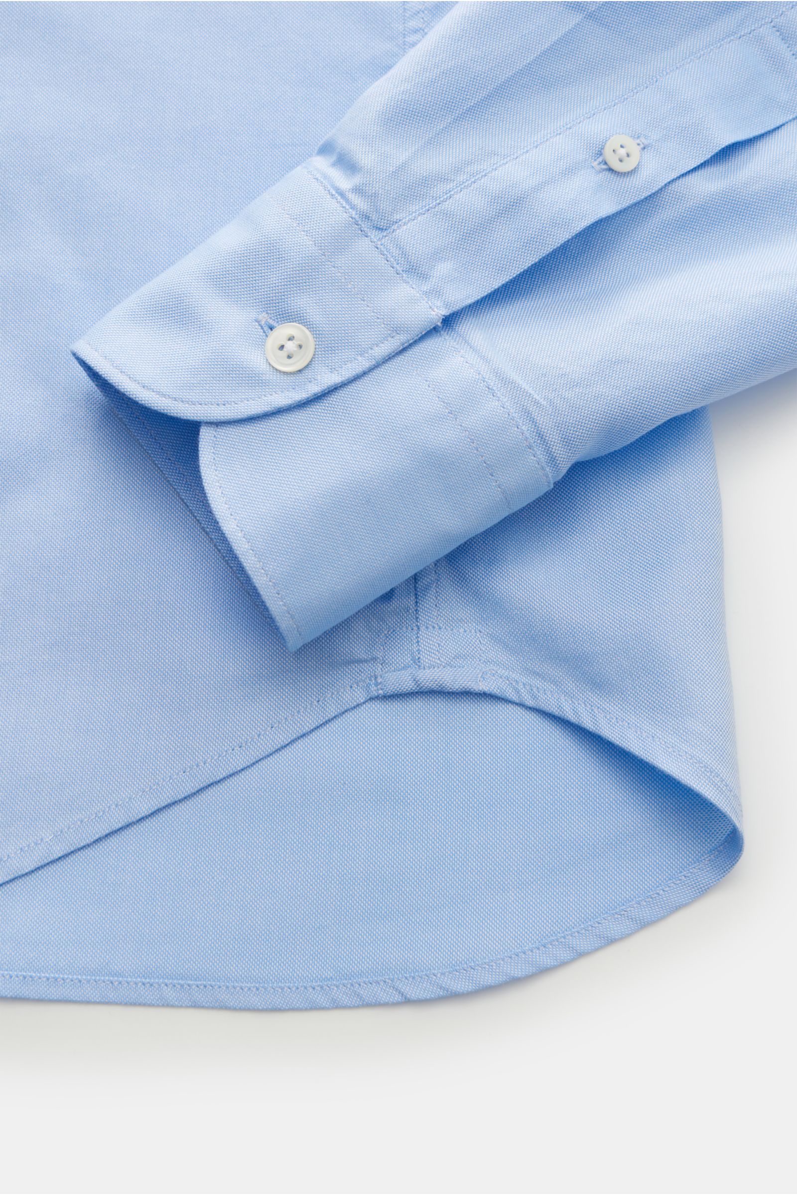 Glanshirt Oxford-Hemd Haifisch-Kragen hellblau
