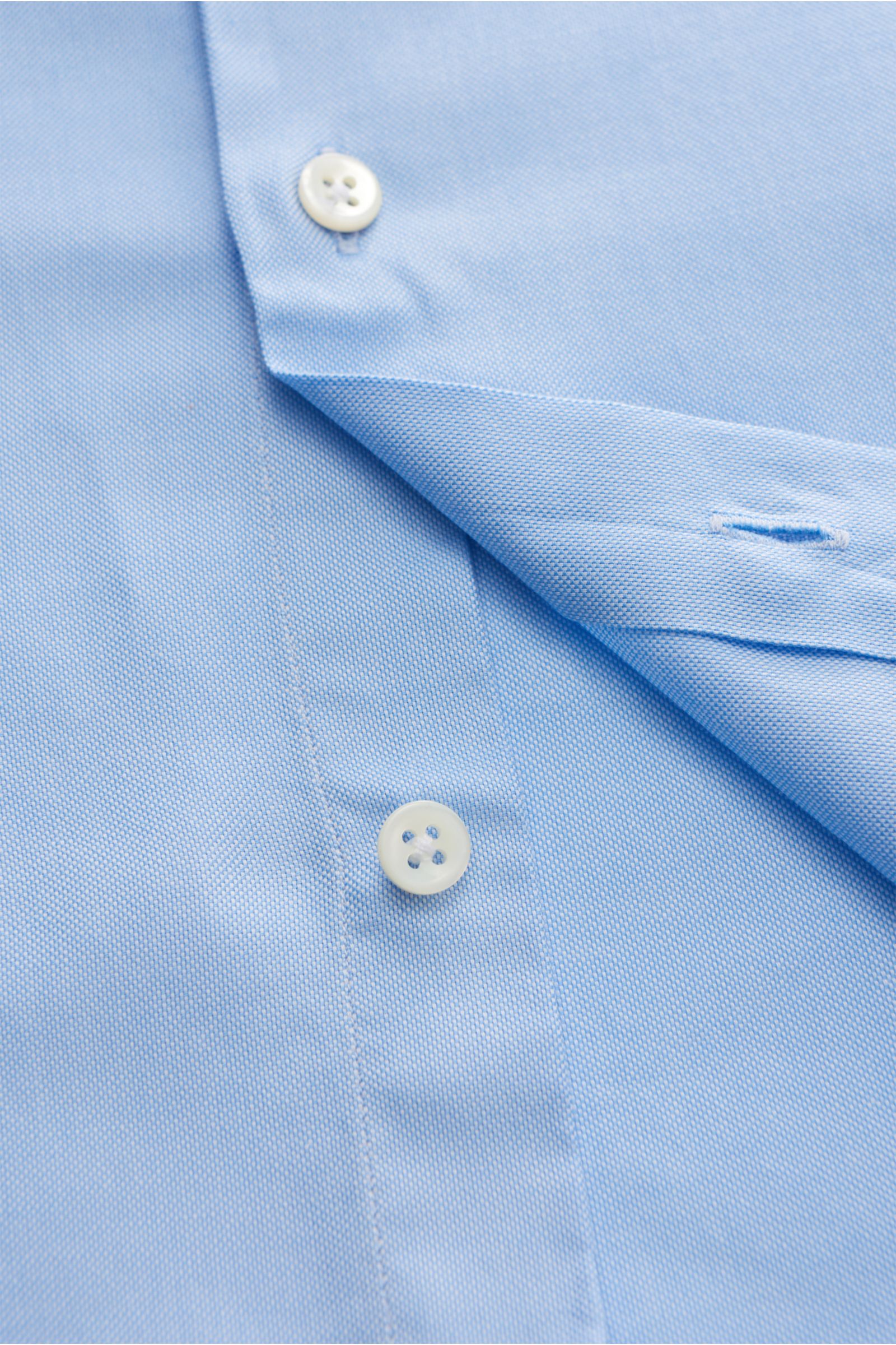 Glanshirt Oxford-Hemd Haifisch-Kragen hellblau