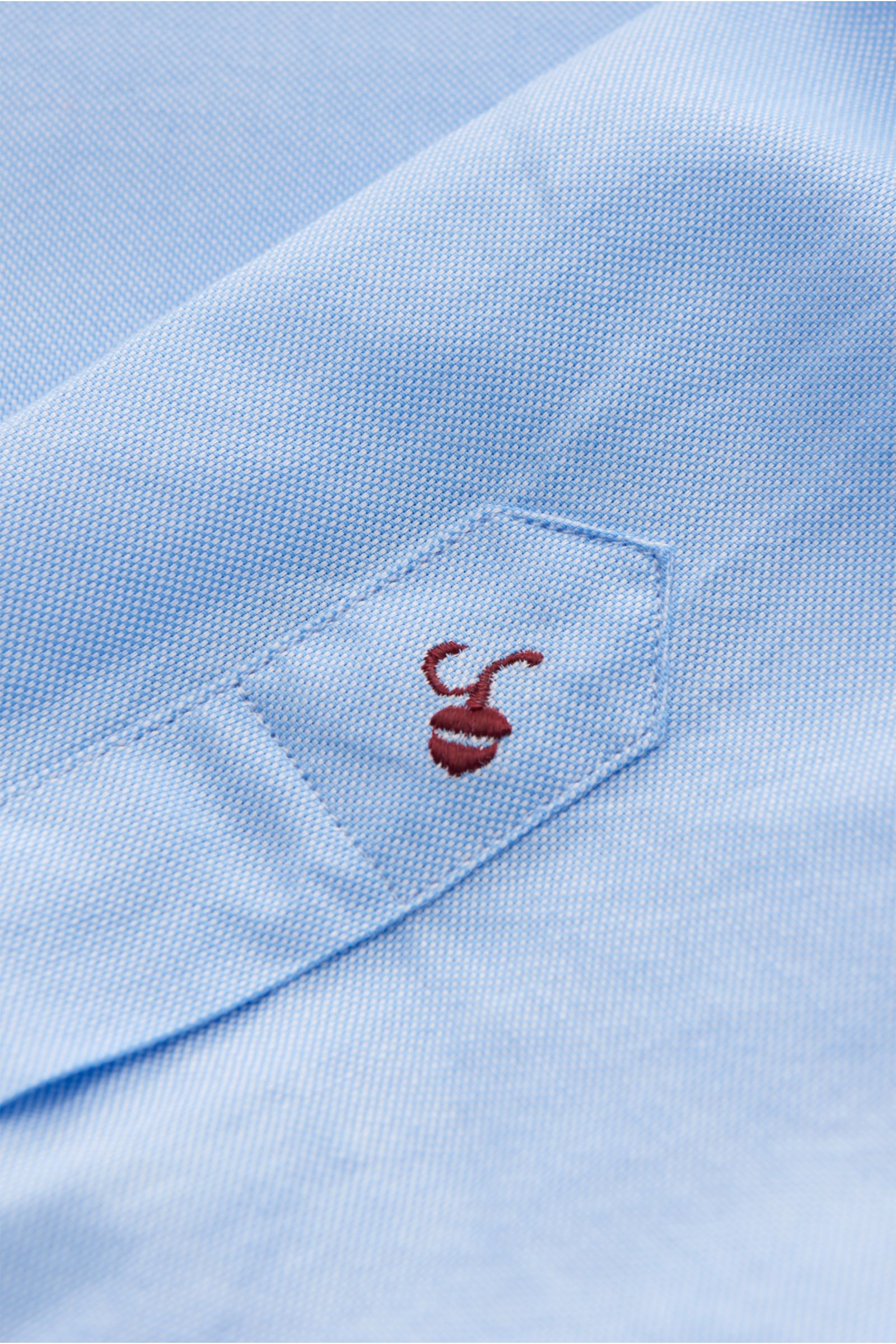 Glanshirt Oxford-Hemd Haifisch-Kragen hellblau
