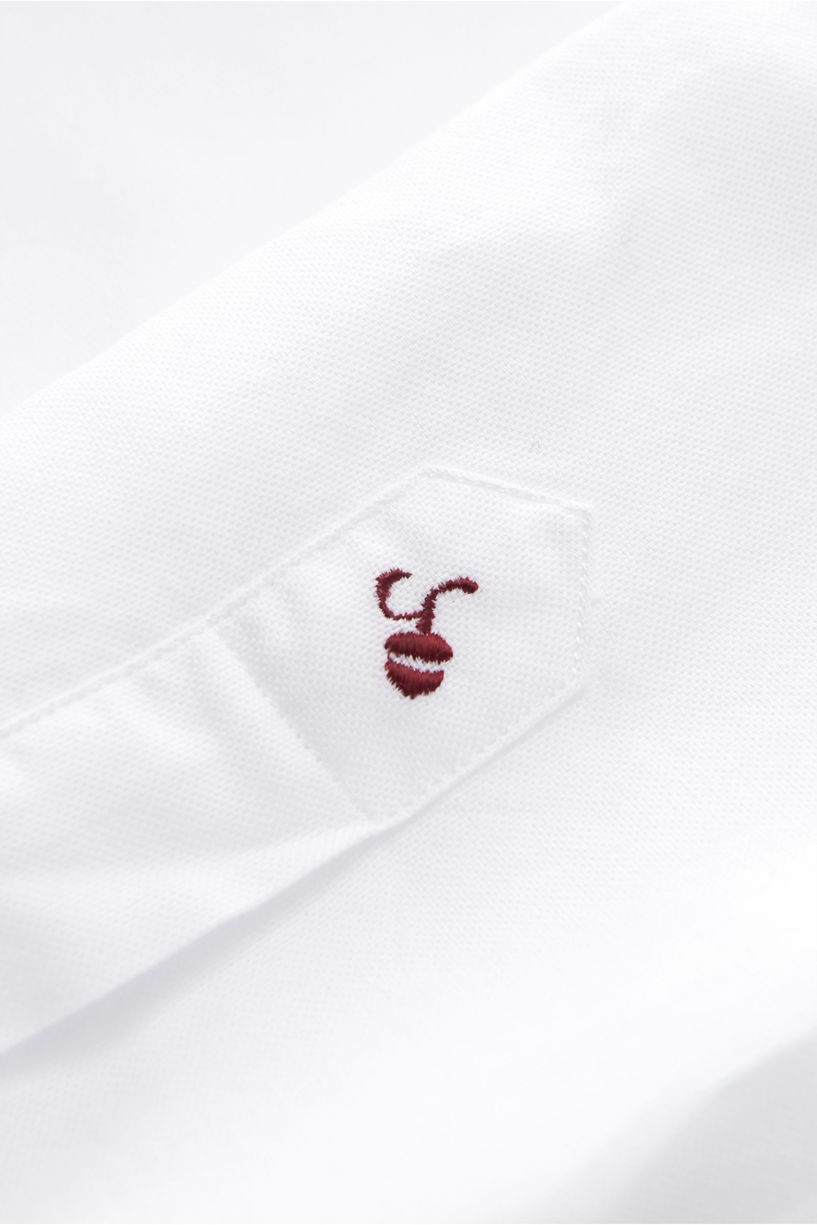 Glanshirt Oxford-Hemd Haifisch-Kragen weiß