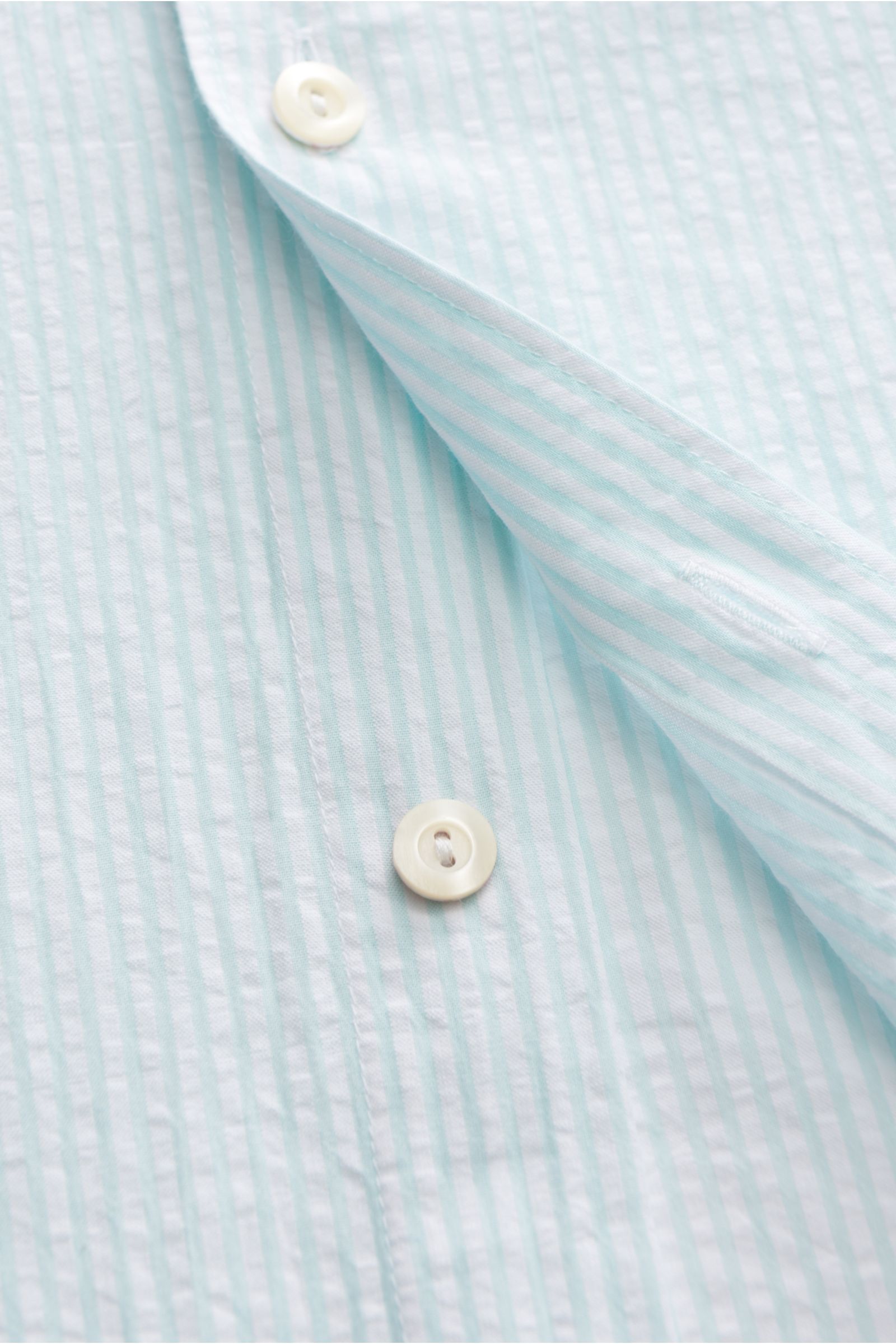 von Braun Casual shirt shark collar mint green/white striped