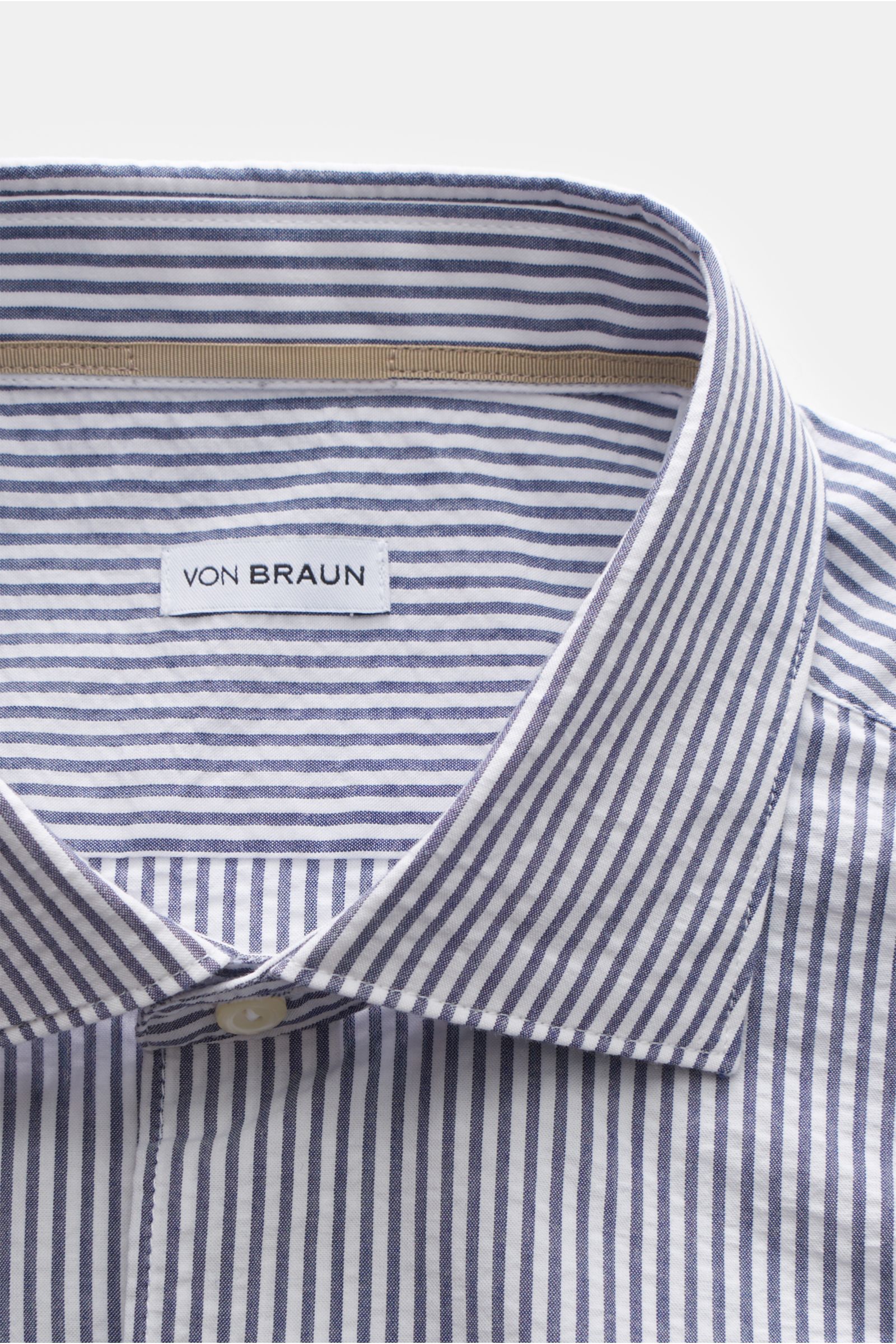 von Braun Casual shirt shark collar dark blue/white striped