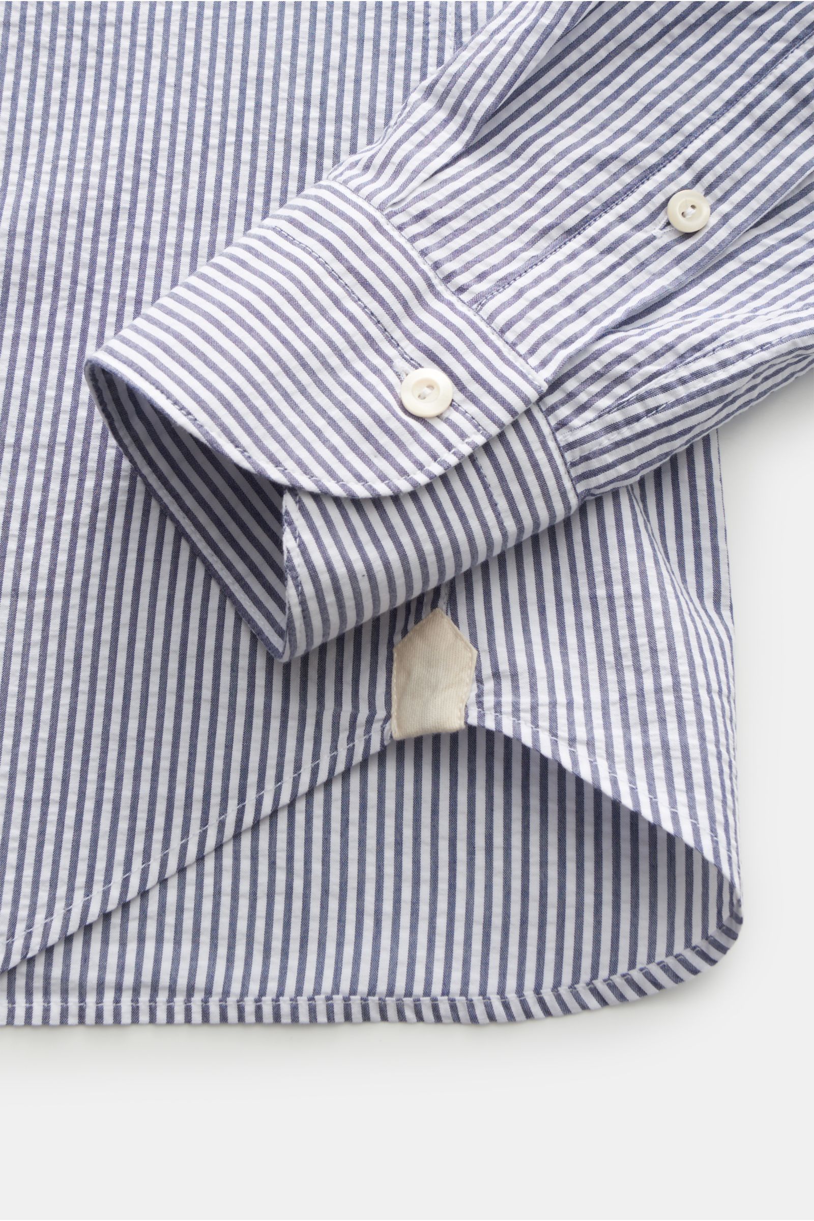 von Braun Casual shirt shark collar dark blue/white striped