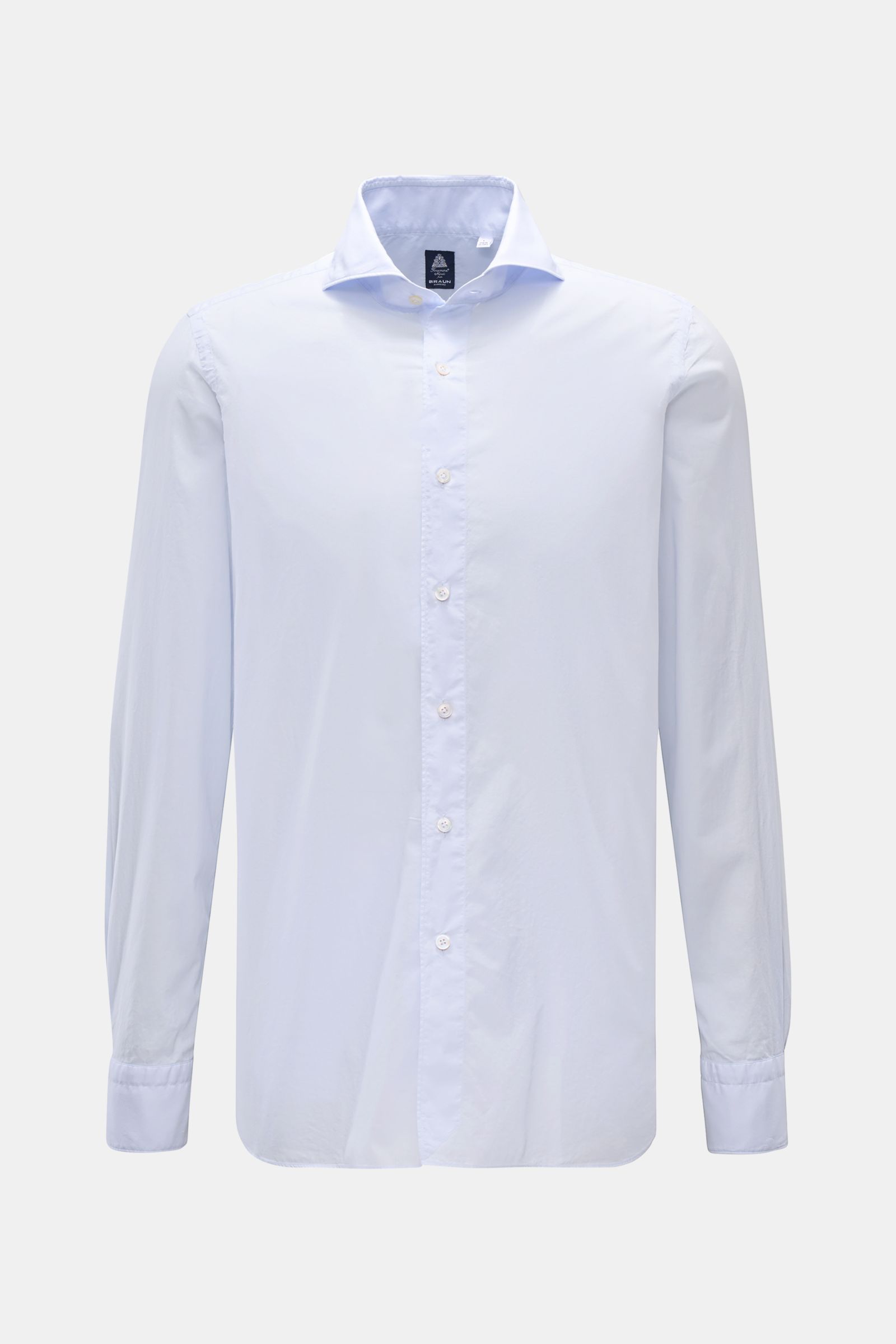 Finamore Casual Hemd 'Sergio Gaeta' Haifisch-Kragen hellblau