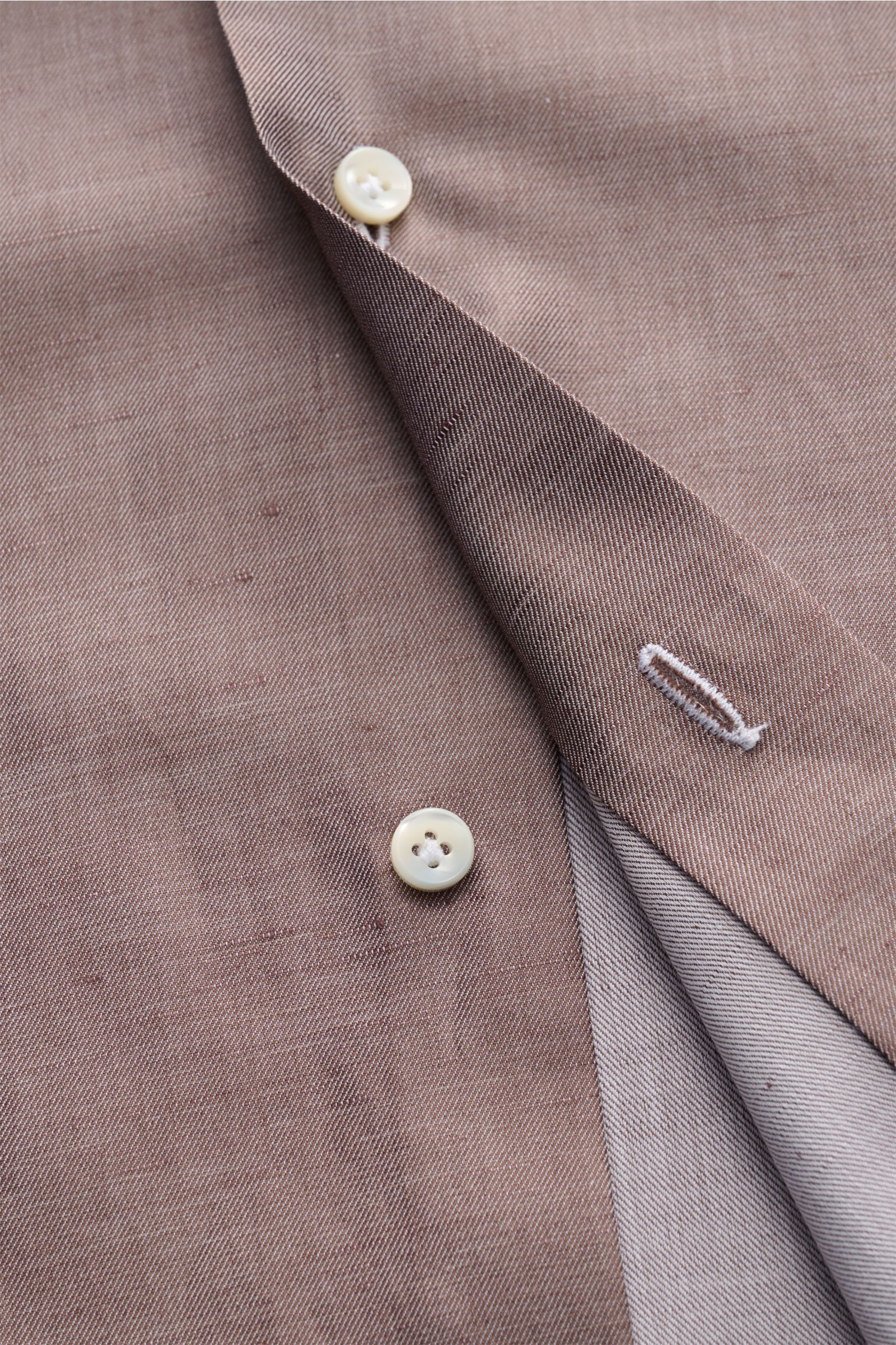 Gherardi Casual Hemd Haifisch-Kragen graubraun