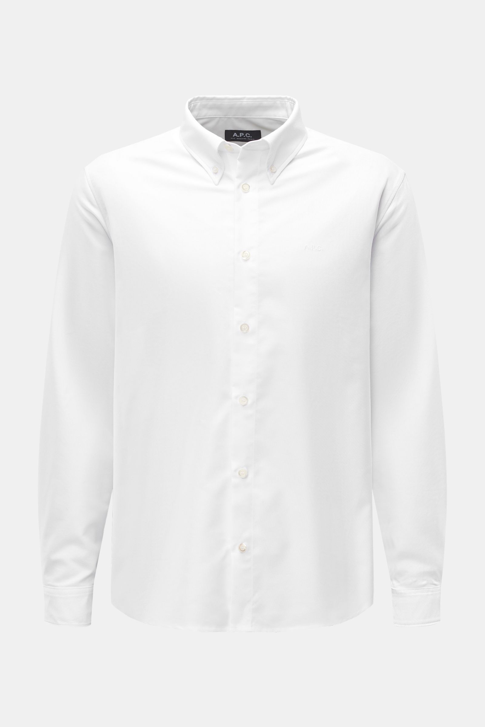 A.P.C. Oxford shirt 'Greg' button-down collar white | BRAUN Hamburg