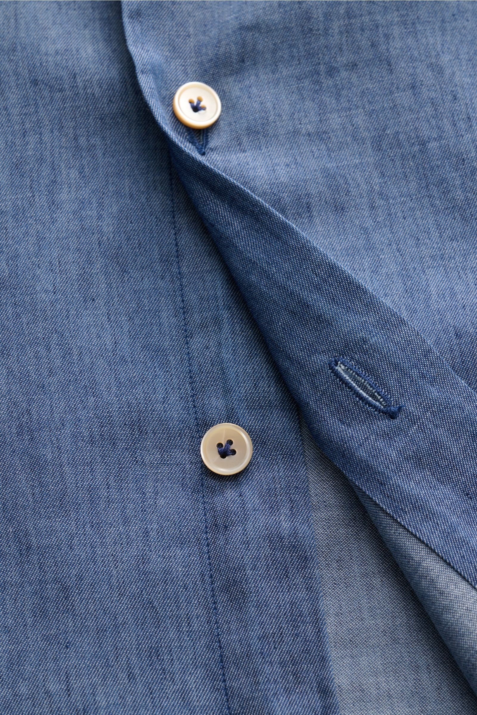 Gherardi Casual Hemd Haifisch-Kragen graublau