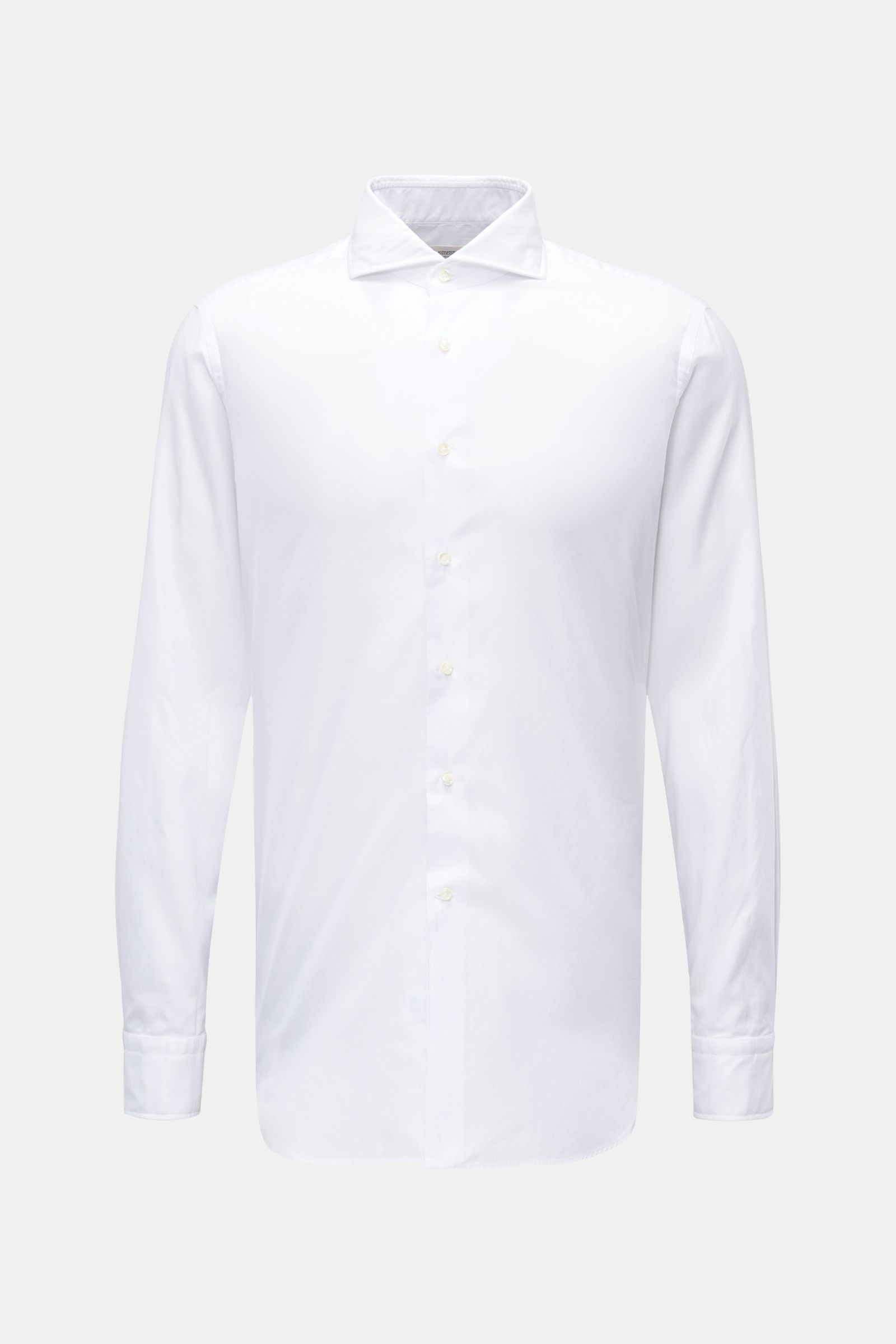 Gherardi Casual Hemd Haifisch-Kragen weiß