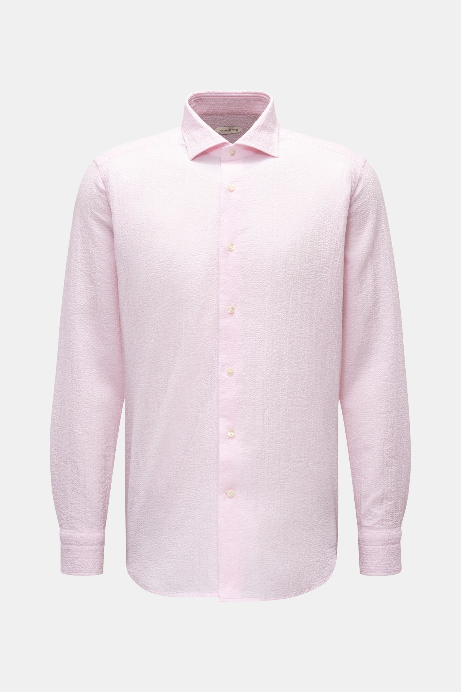 Guglielminotti Casual Hemd Haifisch-Kragen rosé