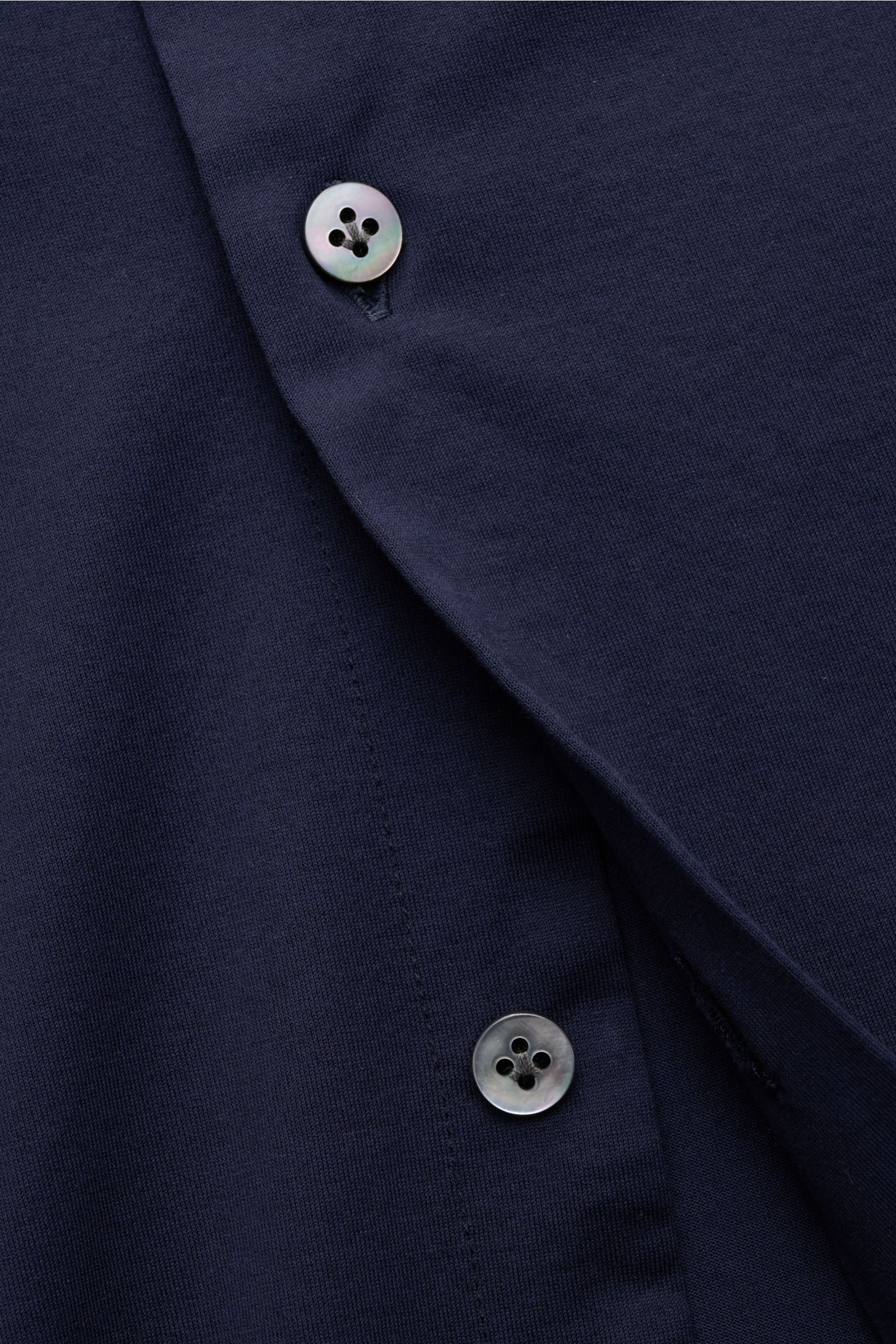 Guglielminotti Jersey-Hemd Haifisch-Kragen navy