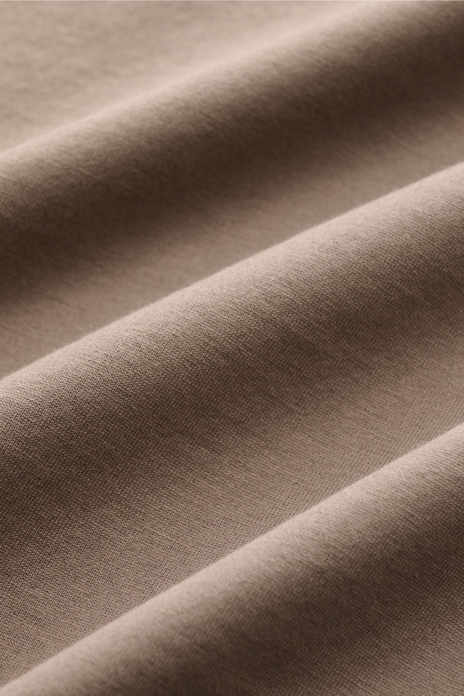 Sonrisa Jersey popover shirt shark collar taupe