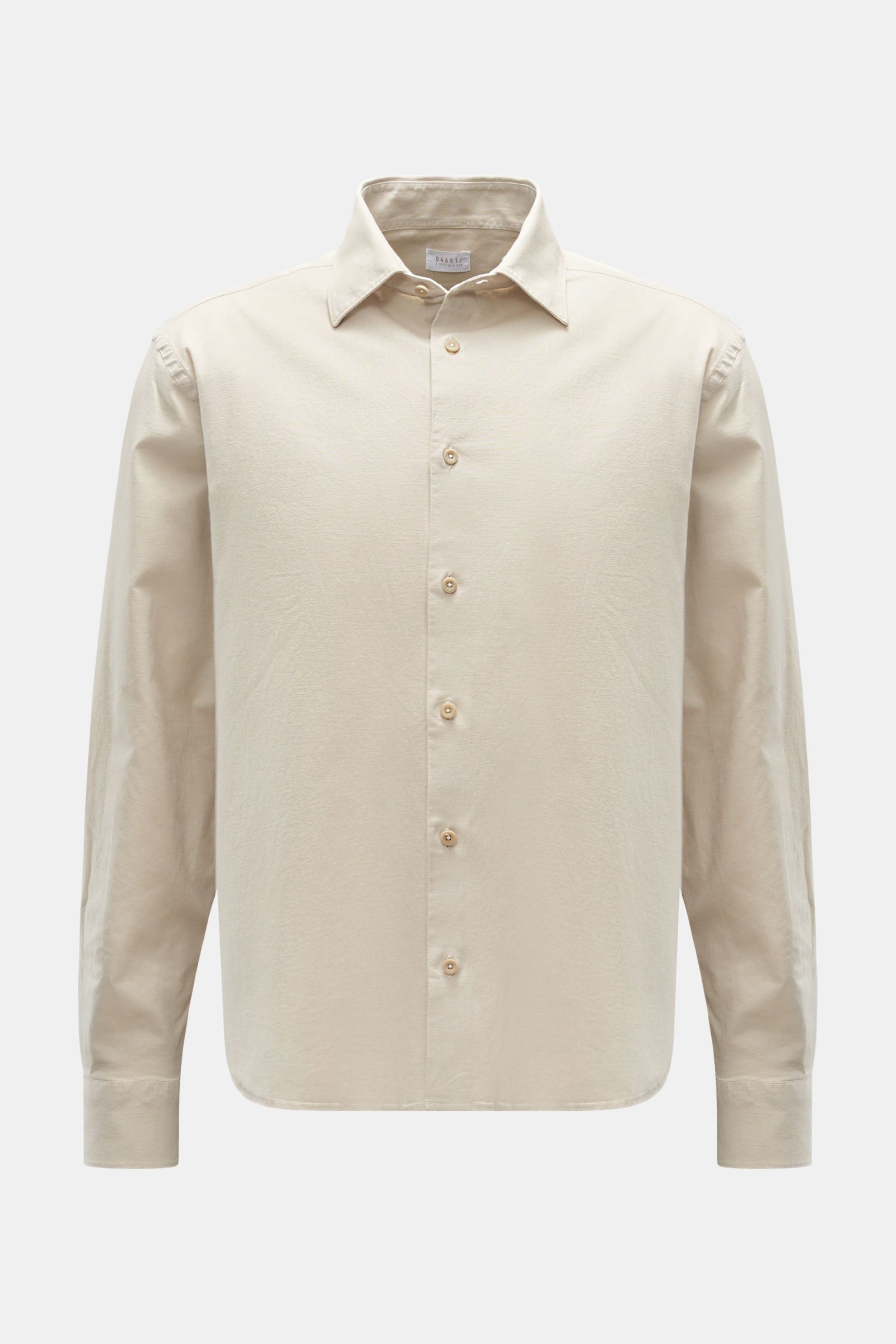 04651/ A trip in a bag Casual Hemd Haifisch-Kragen beige
