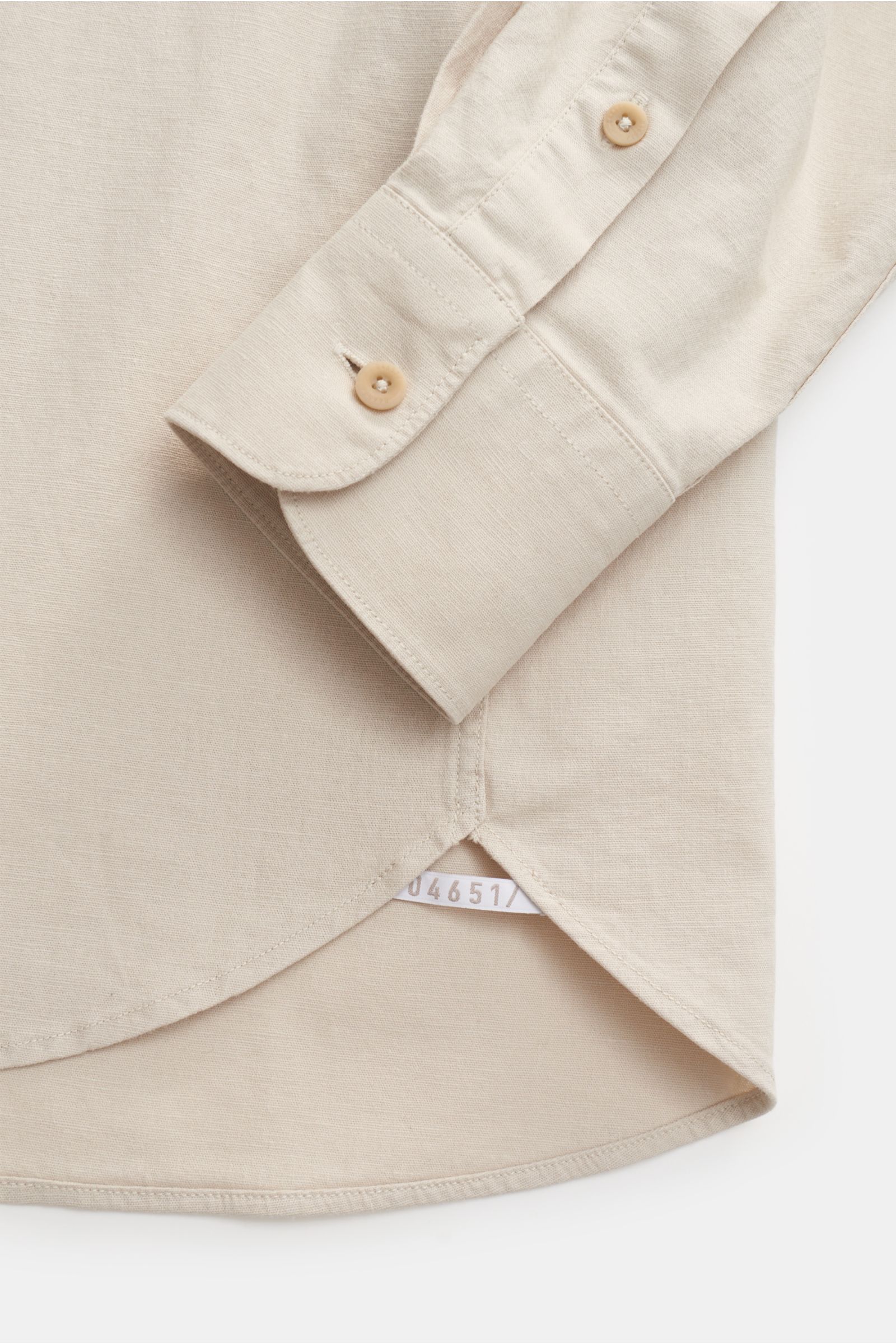 04651/ A trip in a bag Casual Hemd Haifisch-Kragen beige