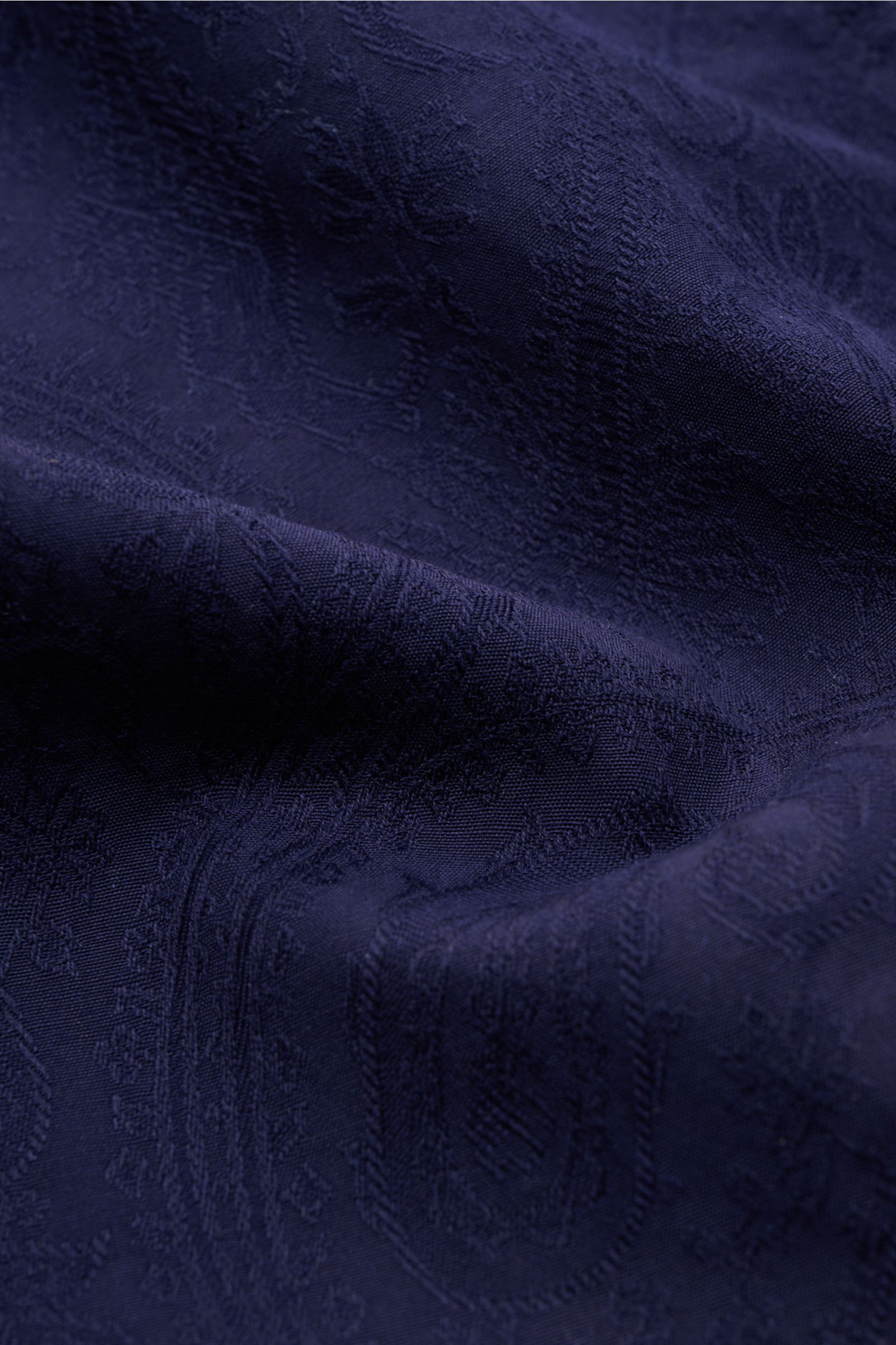 Doppiaa Jacquard shirt 'Aannacapri' shark collar dark blue patterned