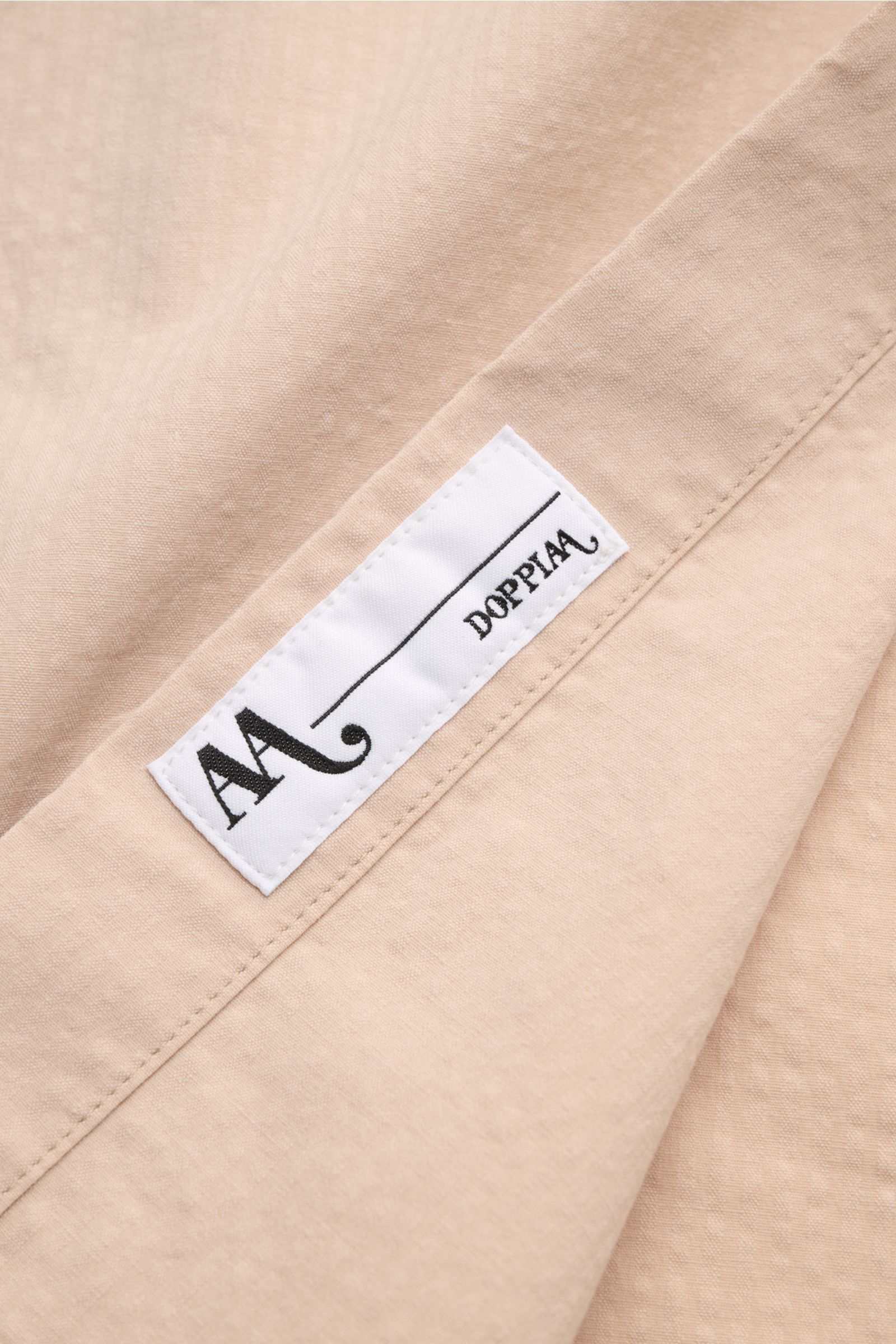 Doppiaa Seersucker-Hemd 'Aariosto' Kent-Kragen beige