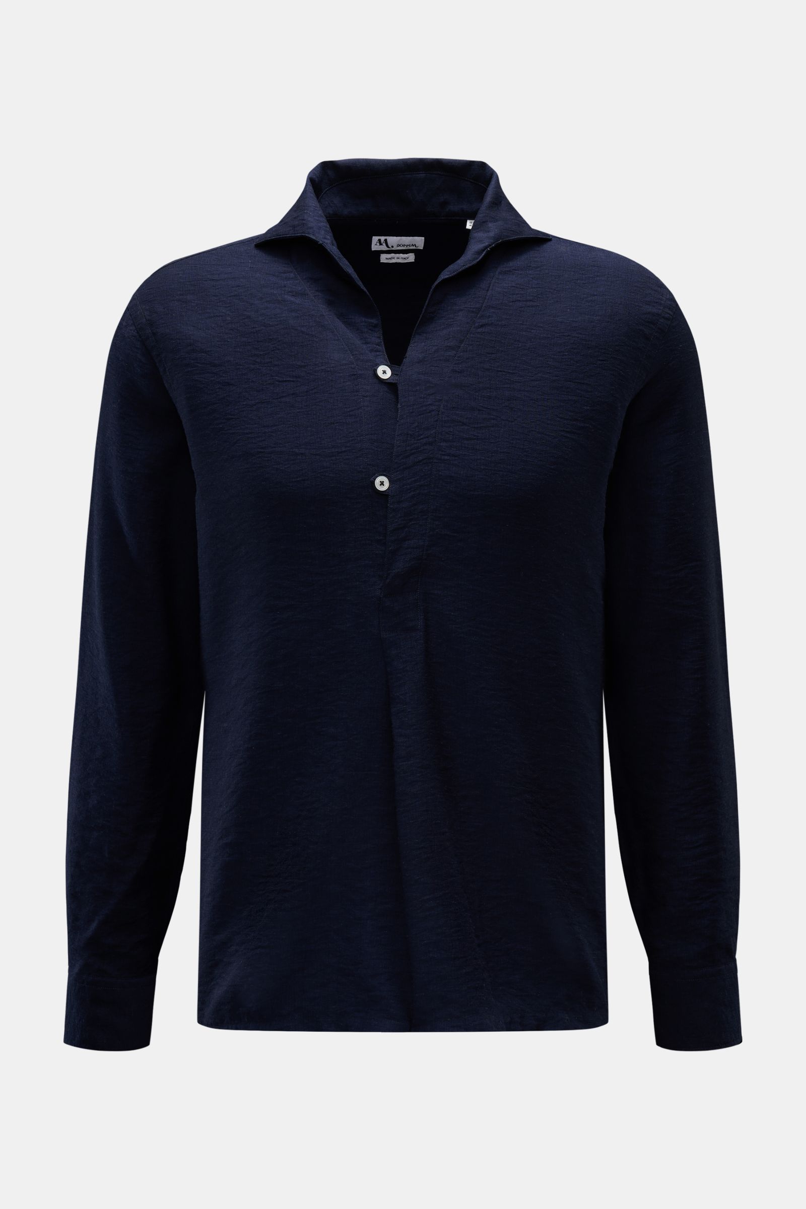 Doppiaa Popover-Hemd 'Aapiero' Haifisch-Kragen navy