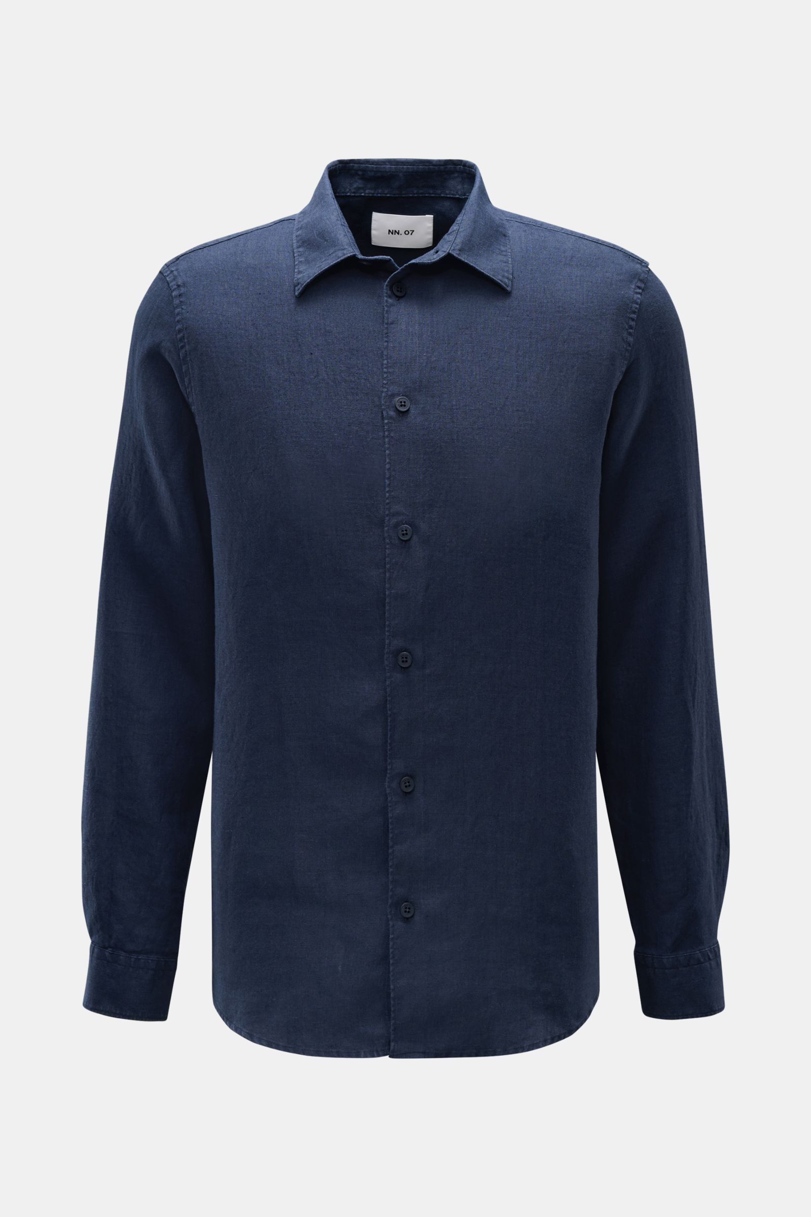 NN.07 Leinenhemd 'Enzo' Kent-Kragen navy