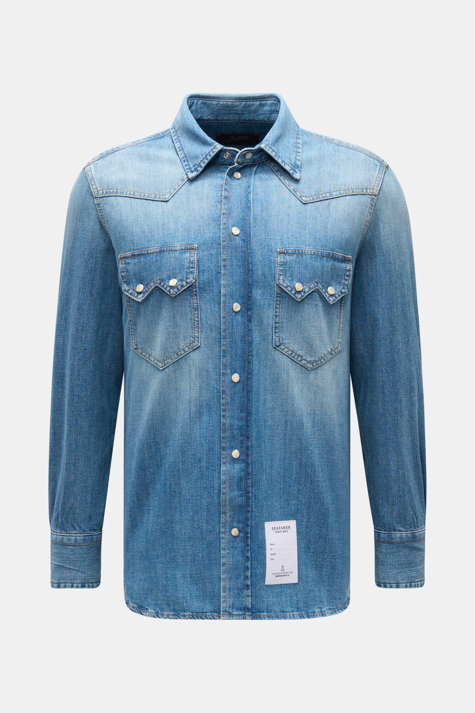 Seafarer Jeanshemd Kent-Kragen 'Marlon' rauchblau