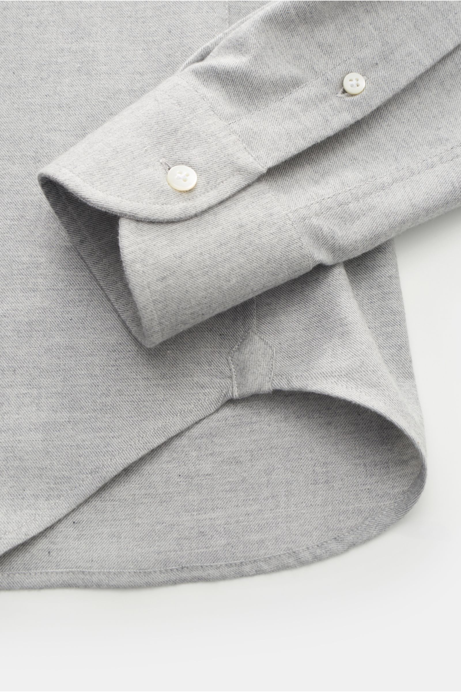 von Braun Casual Hemd Haifisch-Kragen grau meliert