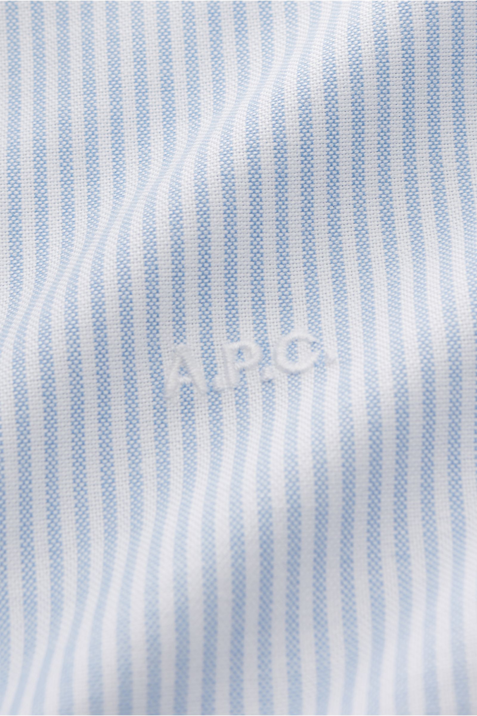 A.P.C. Oxford-Hemd 'Greg' Button-Down-Kragen hellblau/weiß gestreift