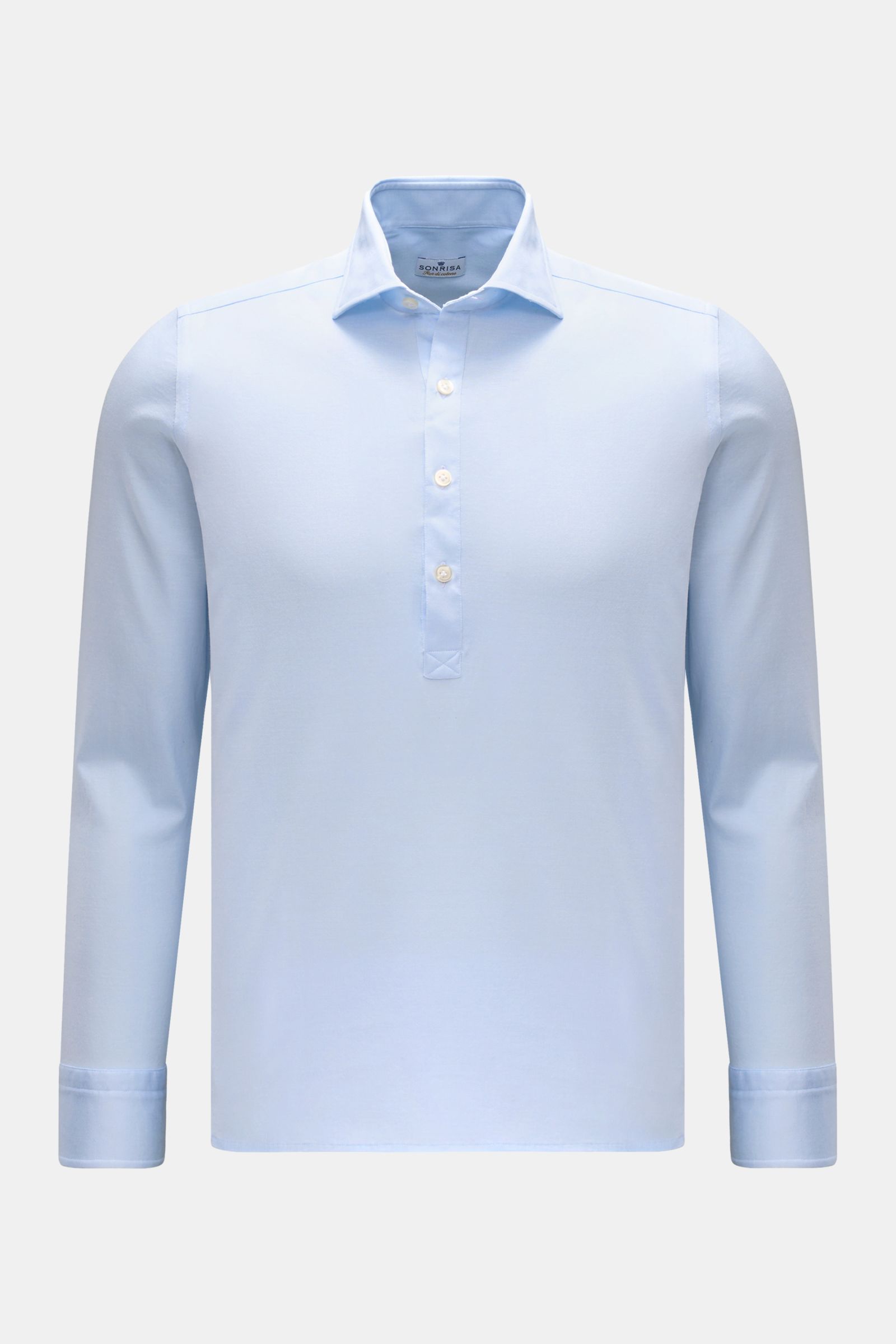 Sonrisa Popover shirt shark collar light blue