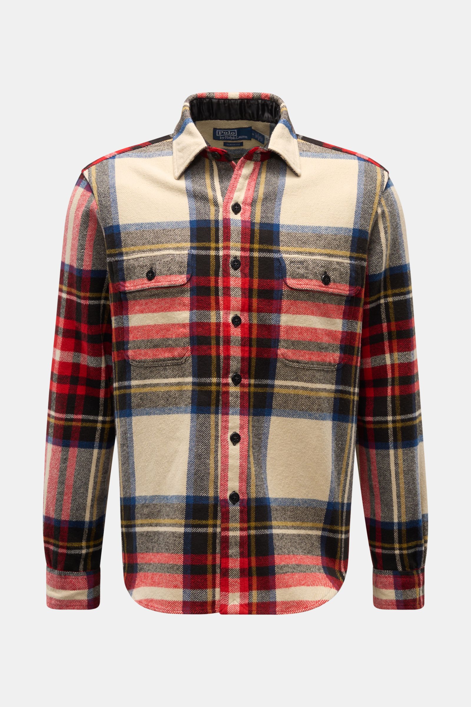 Polo Ralph Lauren Flanellhemd Kent-Kragen beige/rot/dunkelblau kariert