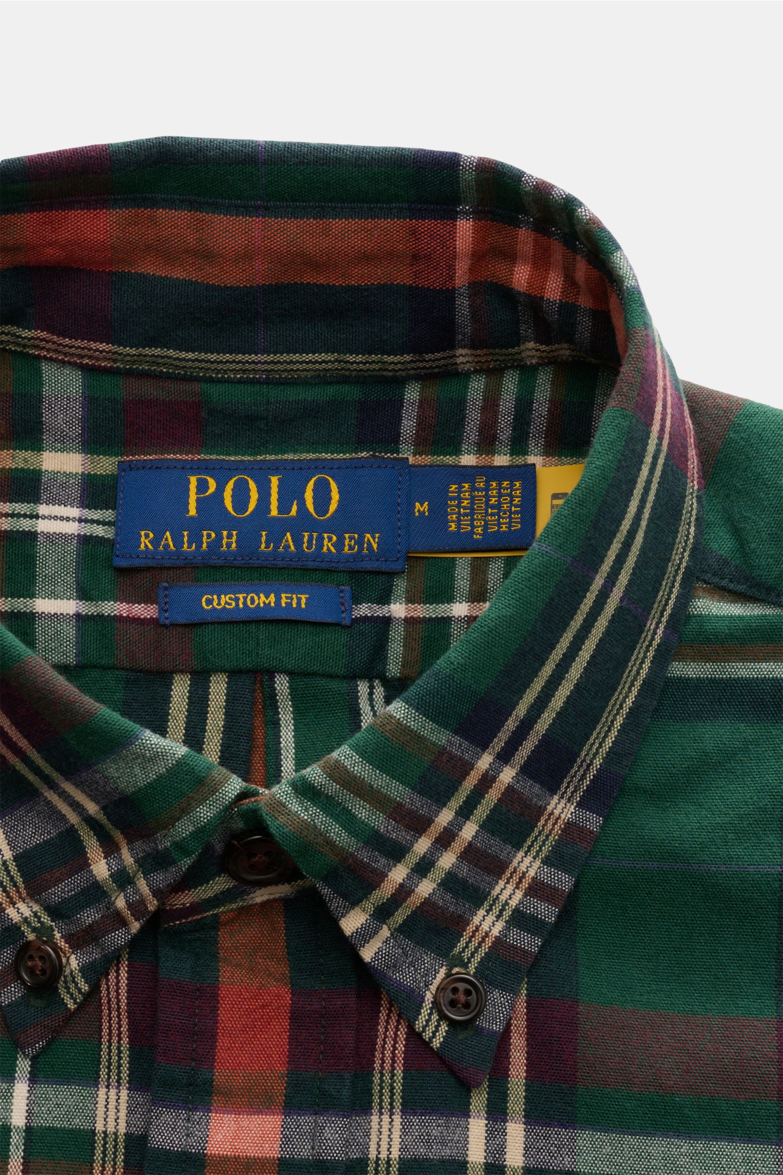 Polo Ralph Lauren Flanellhemd Button-Down-Kragen grün/weiß/navy kariert