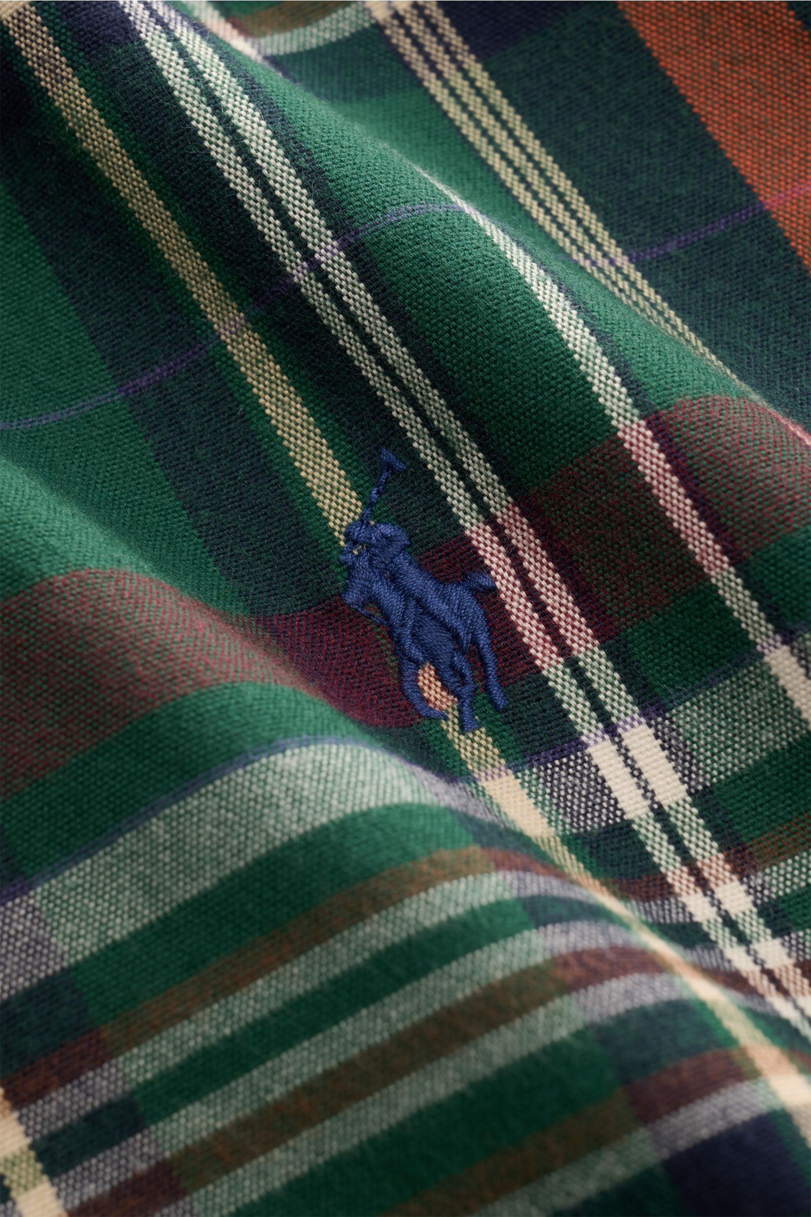 Polo Ralph Lauren Flanellhemd Button-Down-Kragen grün/weiß/navy kariert