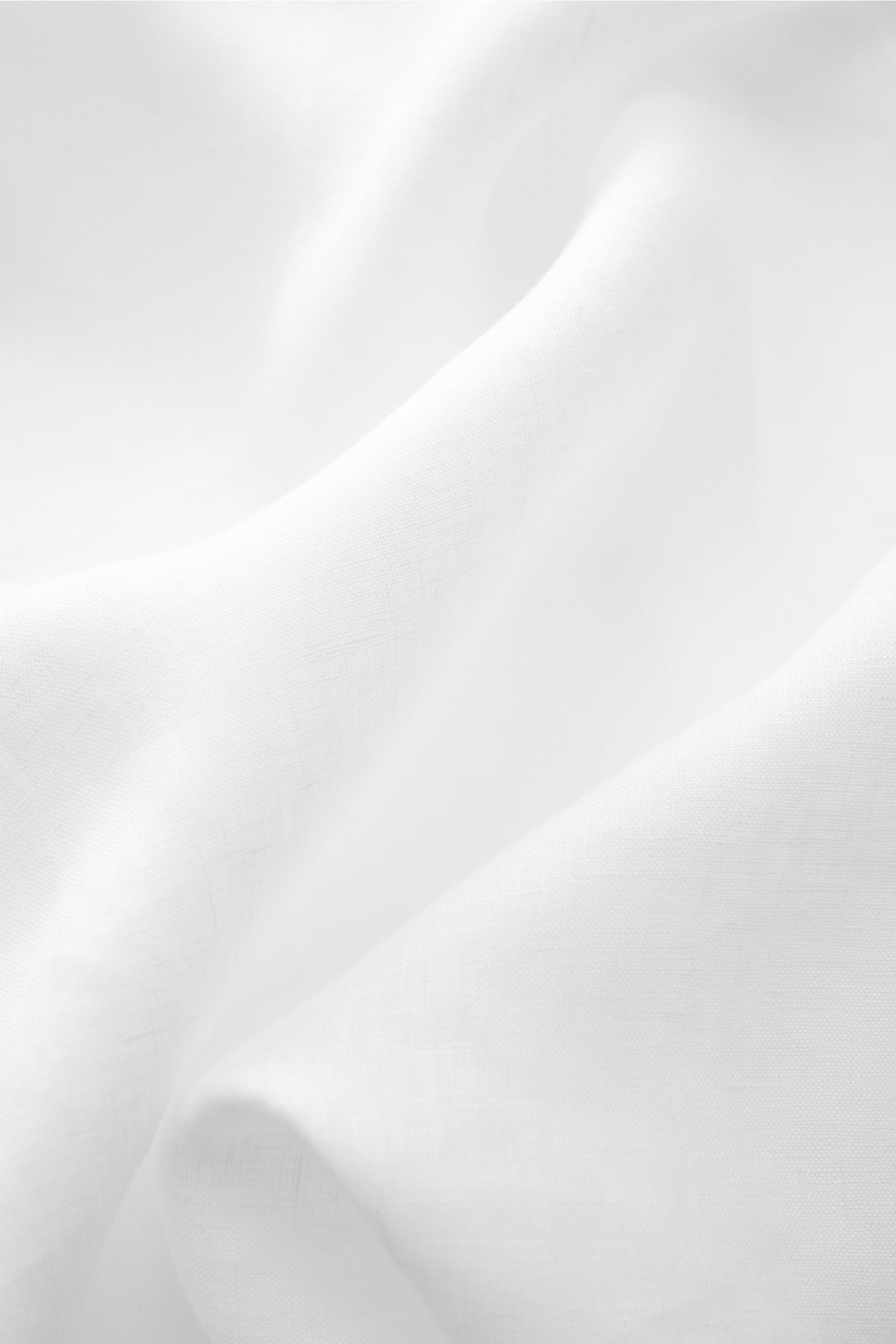 Eddy Monetti Leinenhemd Haifisch-Kragen weiß