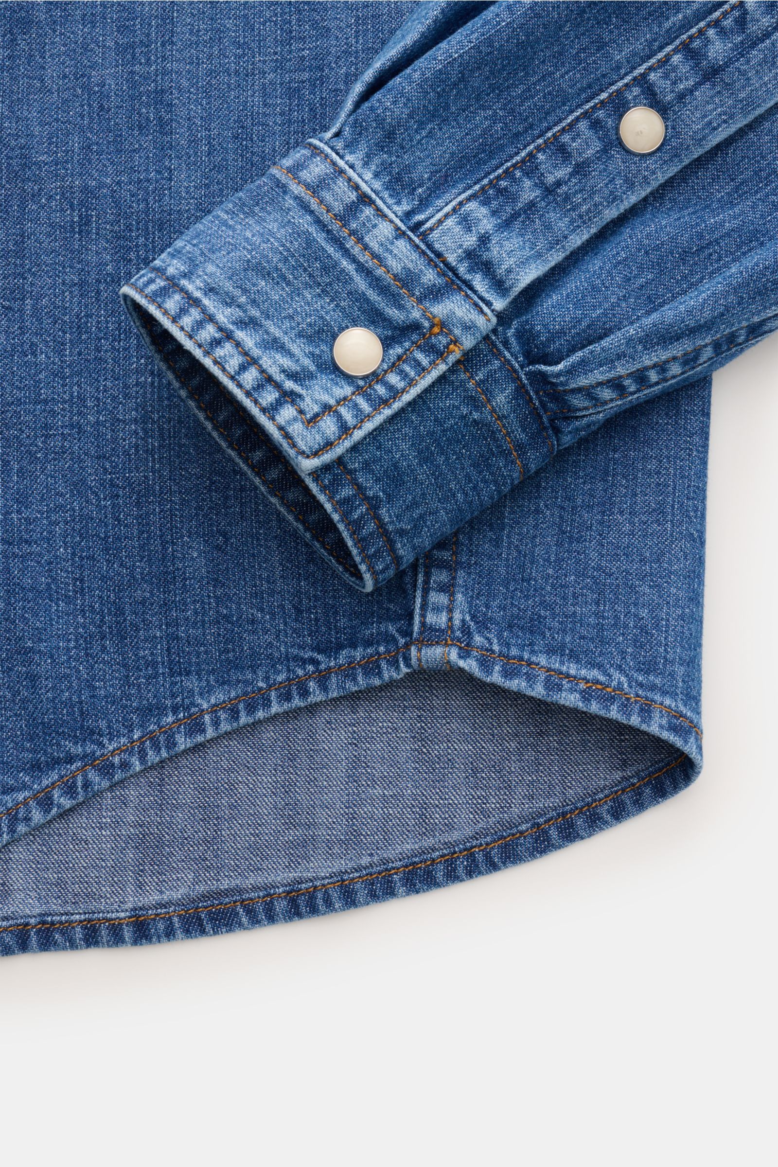 Jacob Cohen Jeanshemd Kent-Kragen blau