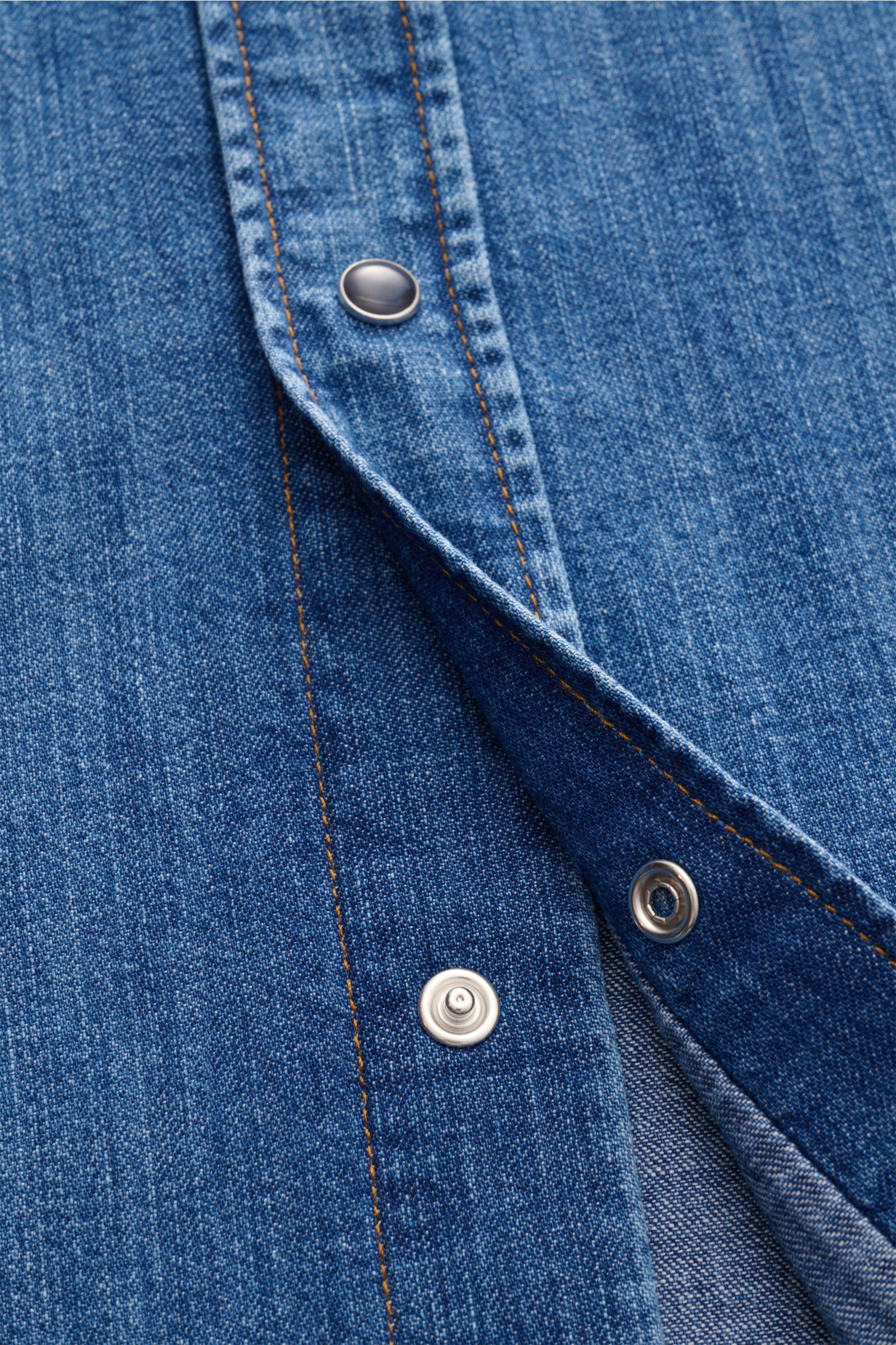 Jacob Cohen Jeanshemd Kent-Kragen blau