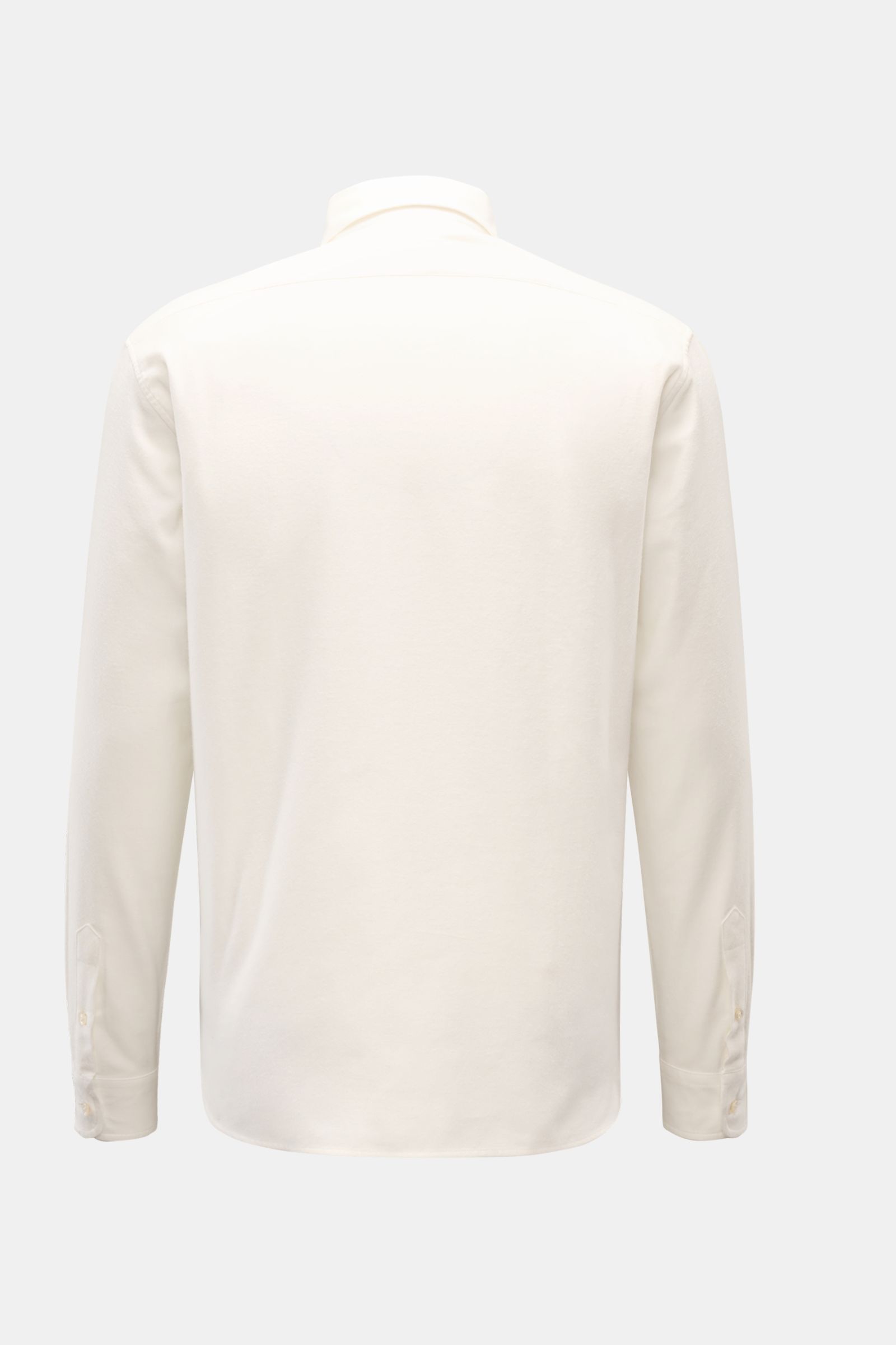 Rückansicht des 04651/ A trip in a bag Flanellhemd Button-Down-Kragen offwhite aus reiner Baumwolle mit weichem Griff, Regular Fit und klassischer Sportmanschette, ideal für legere Office- und Freizeitlooks.