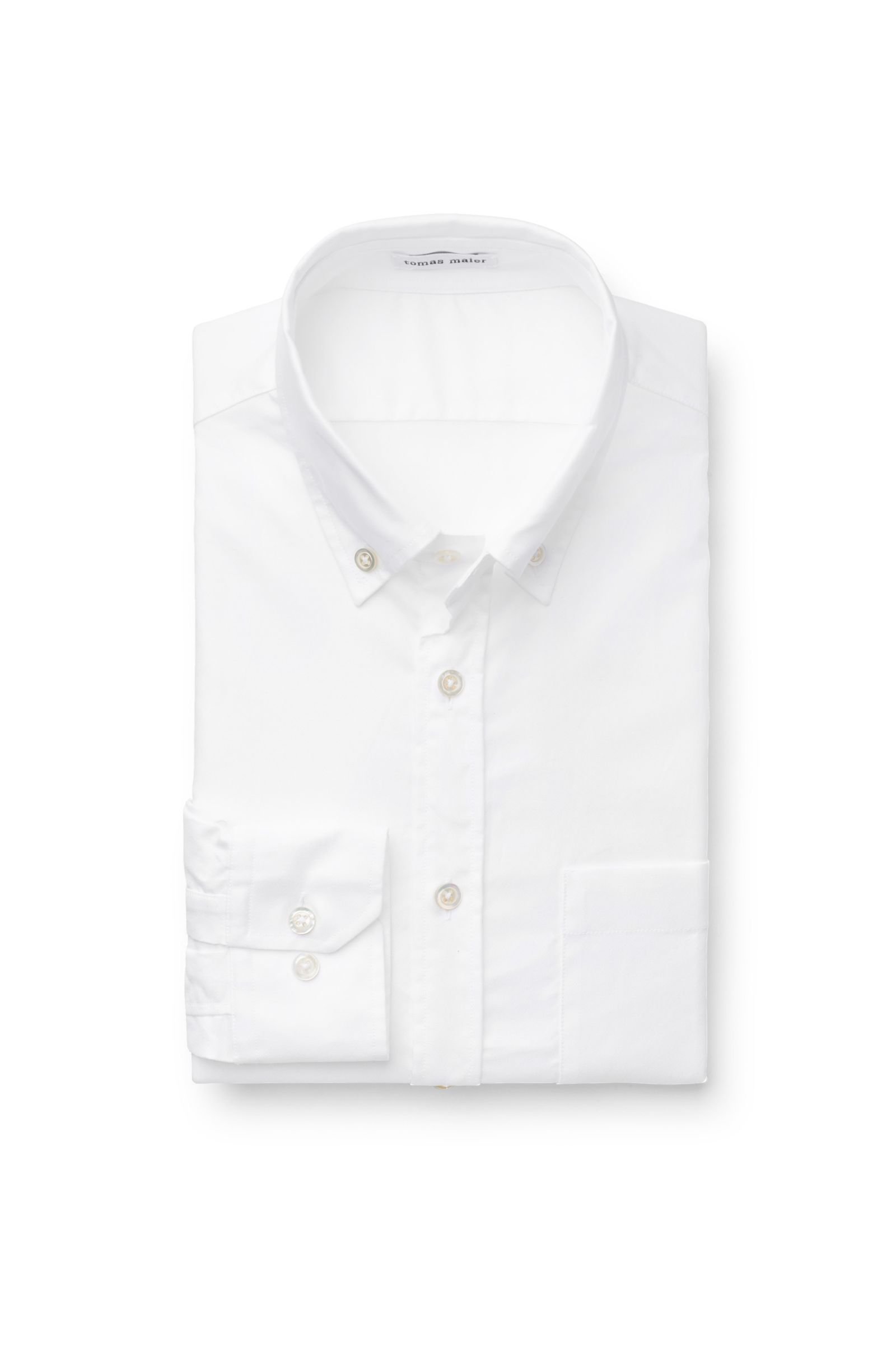 Oxford-Hemd Button-down-Kragen weiß