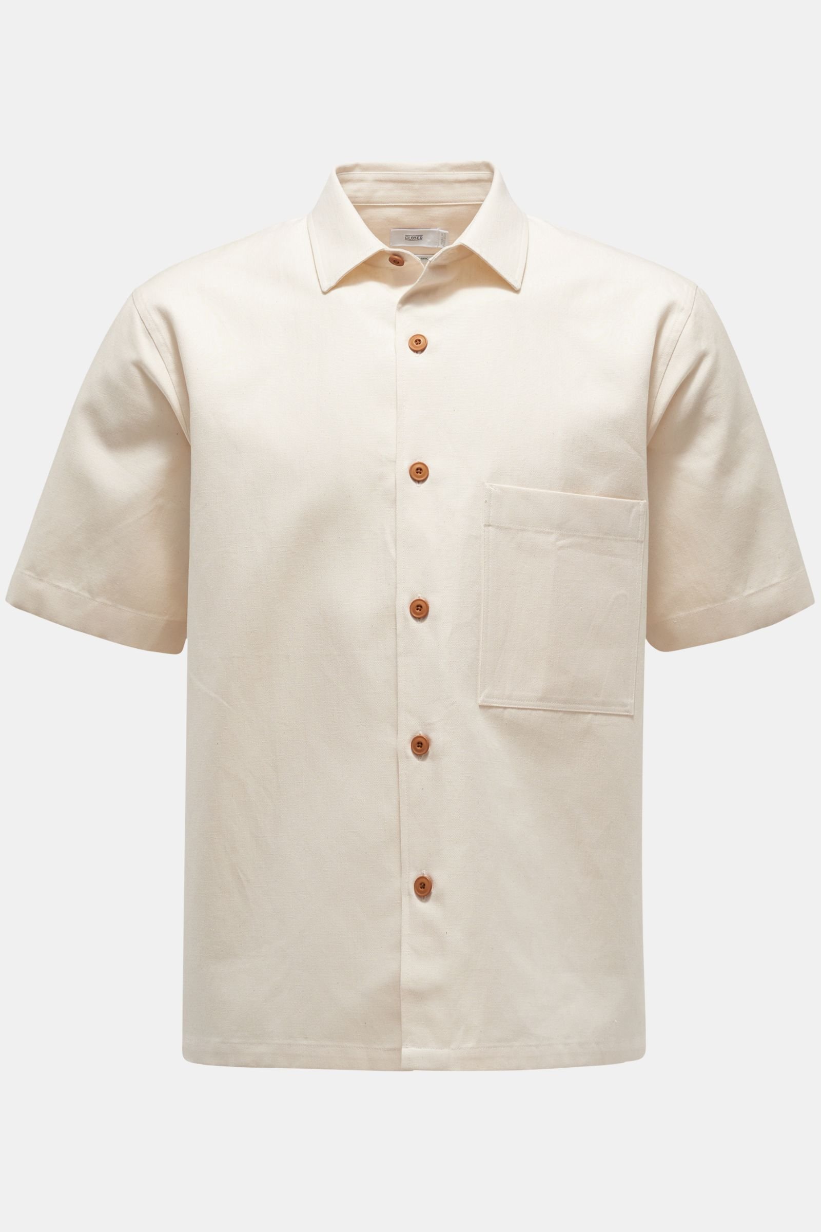 Oxford short sleeve shirt cream