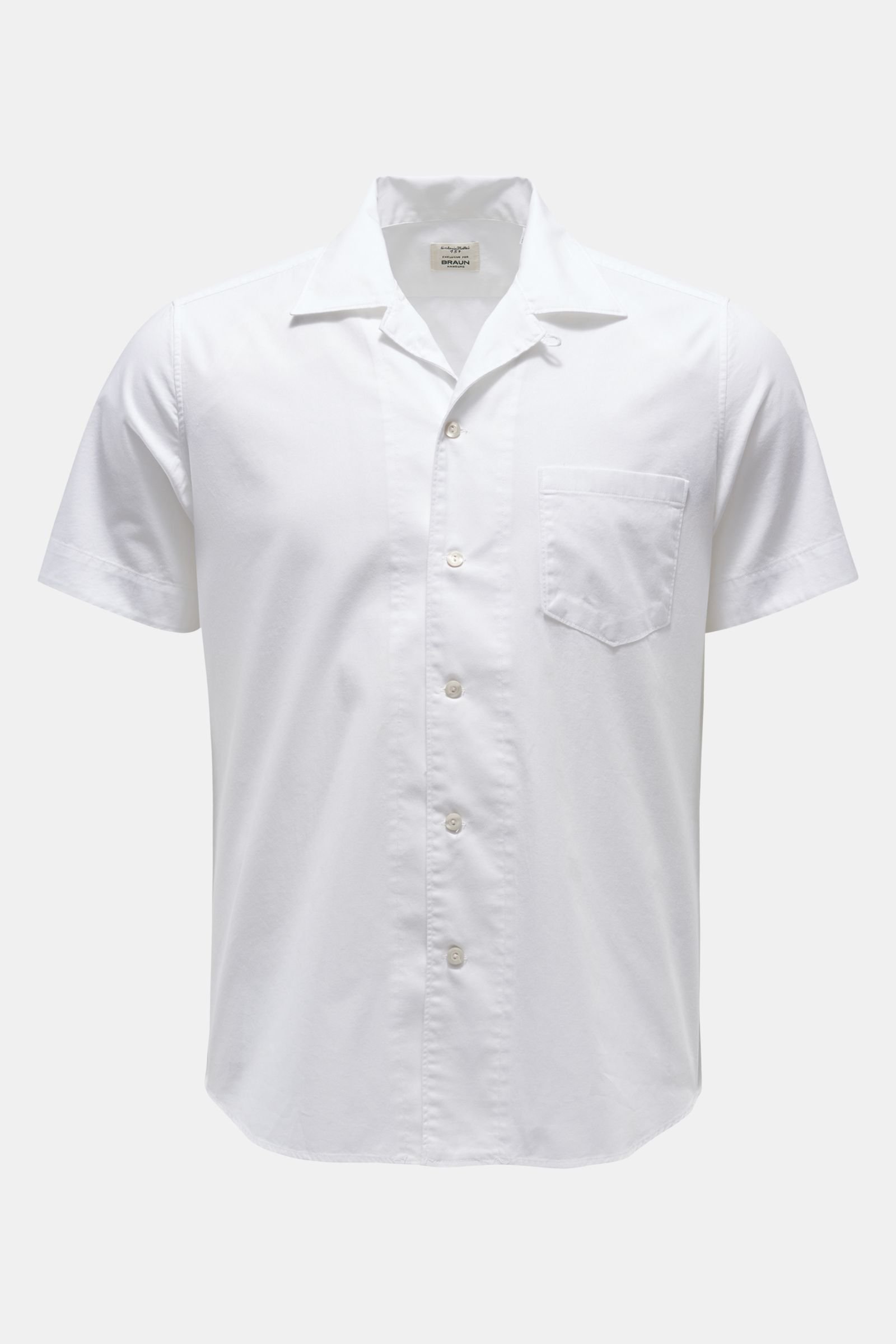Short-sleeve shirt English collar white