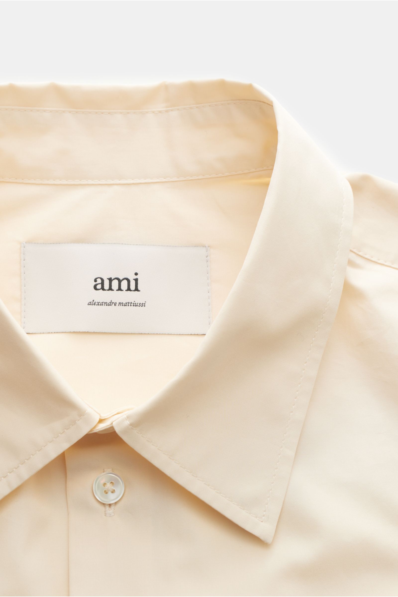 Ami Paris Short sleeve shirt Kent collar cream