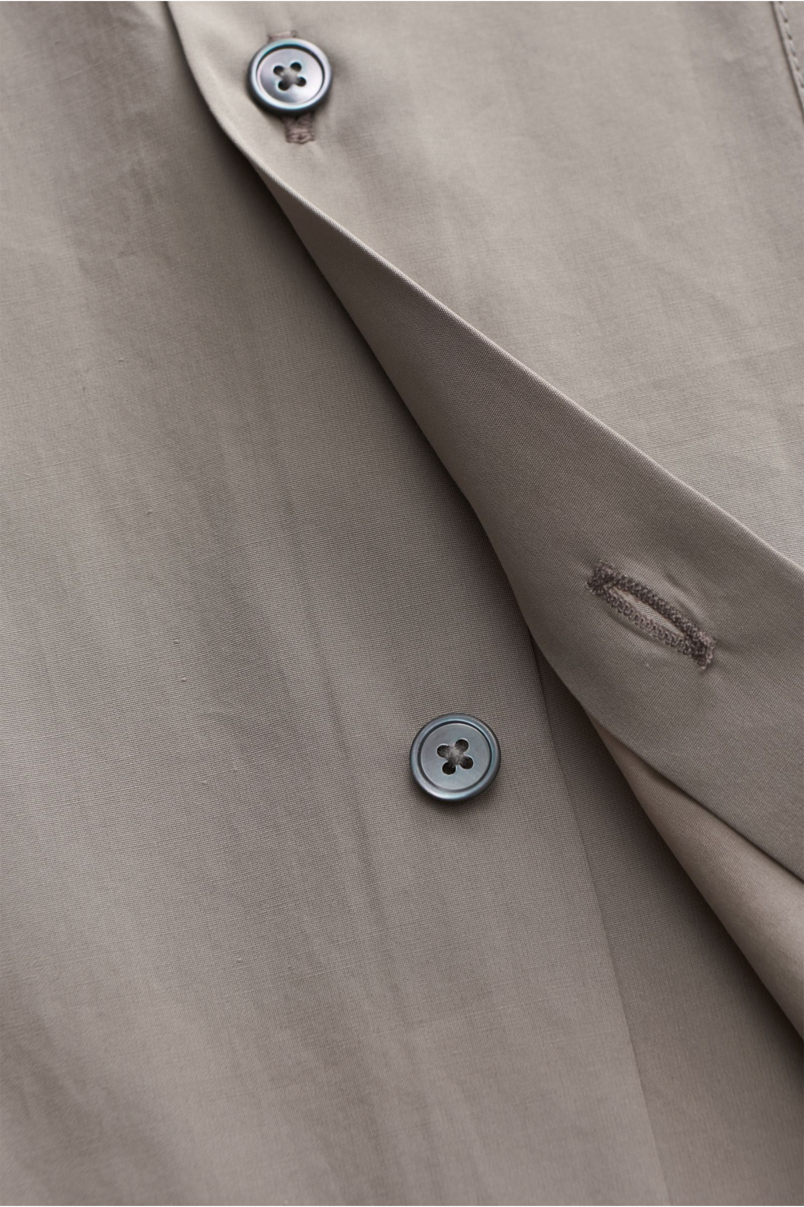 Ami Paris Short sleeve shirt Kent collar taupe