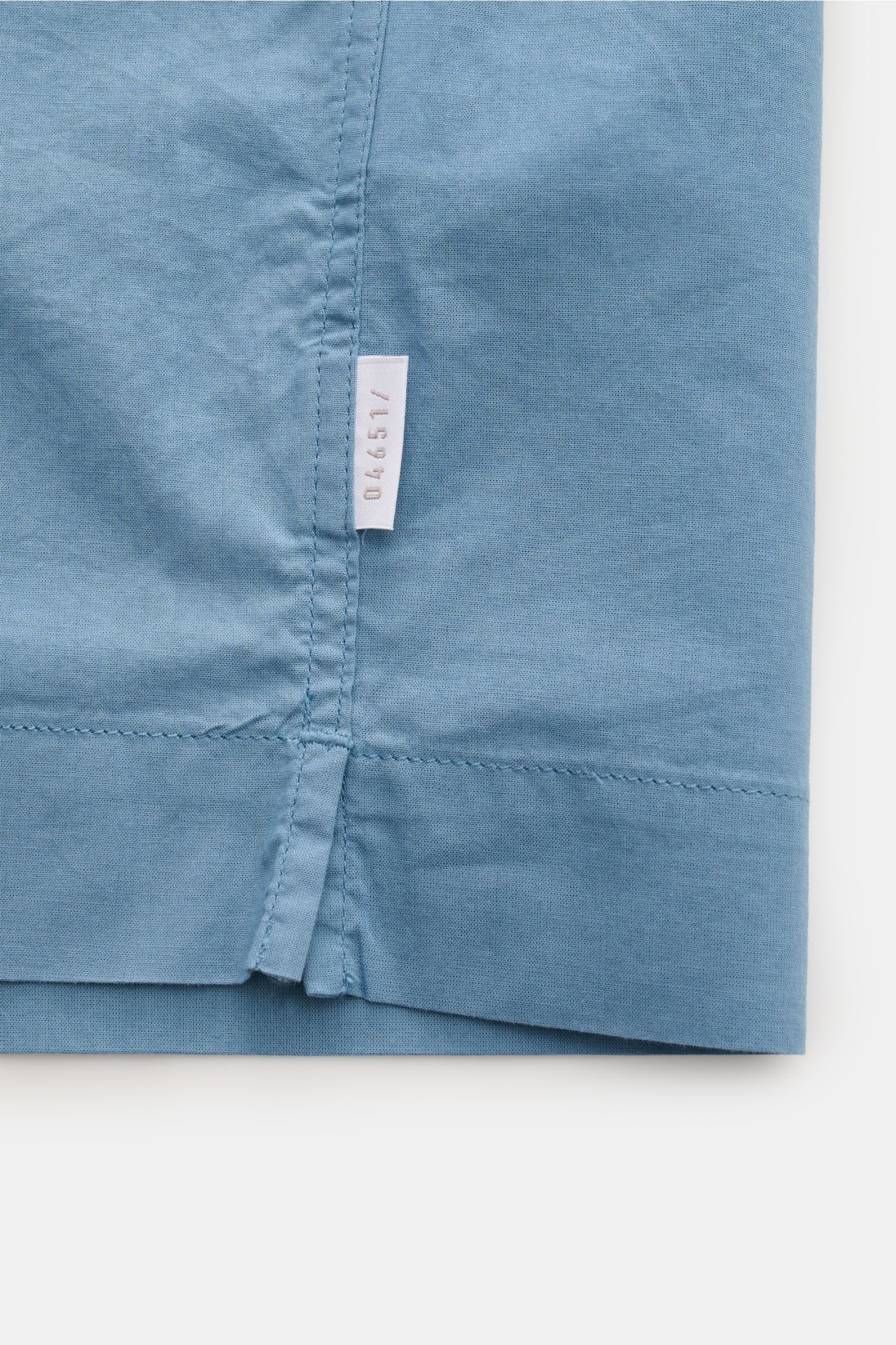 04651/ A trip in a bag Kurzarmhemd Kubanischer Kragen rauchblau