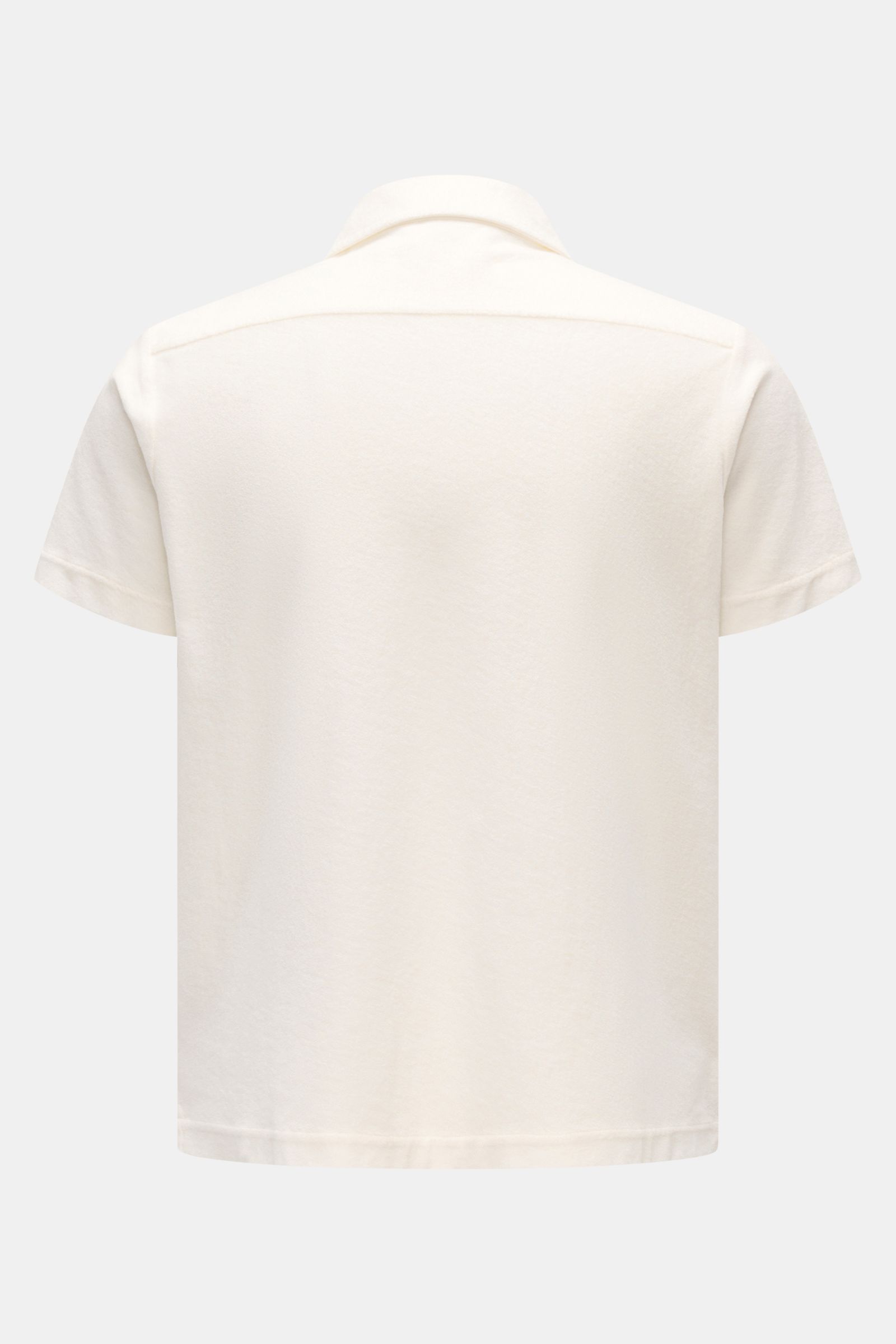 04651/ A trip in a bag Frottee-Kurzarmhemd 'Terry Seaside' weiß