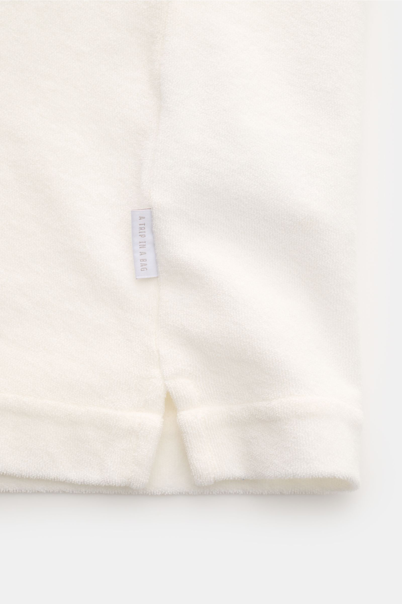 04651/ A trip in a bag Frottee-Kurzarmhemd 'Terry Seaside' weiß