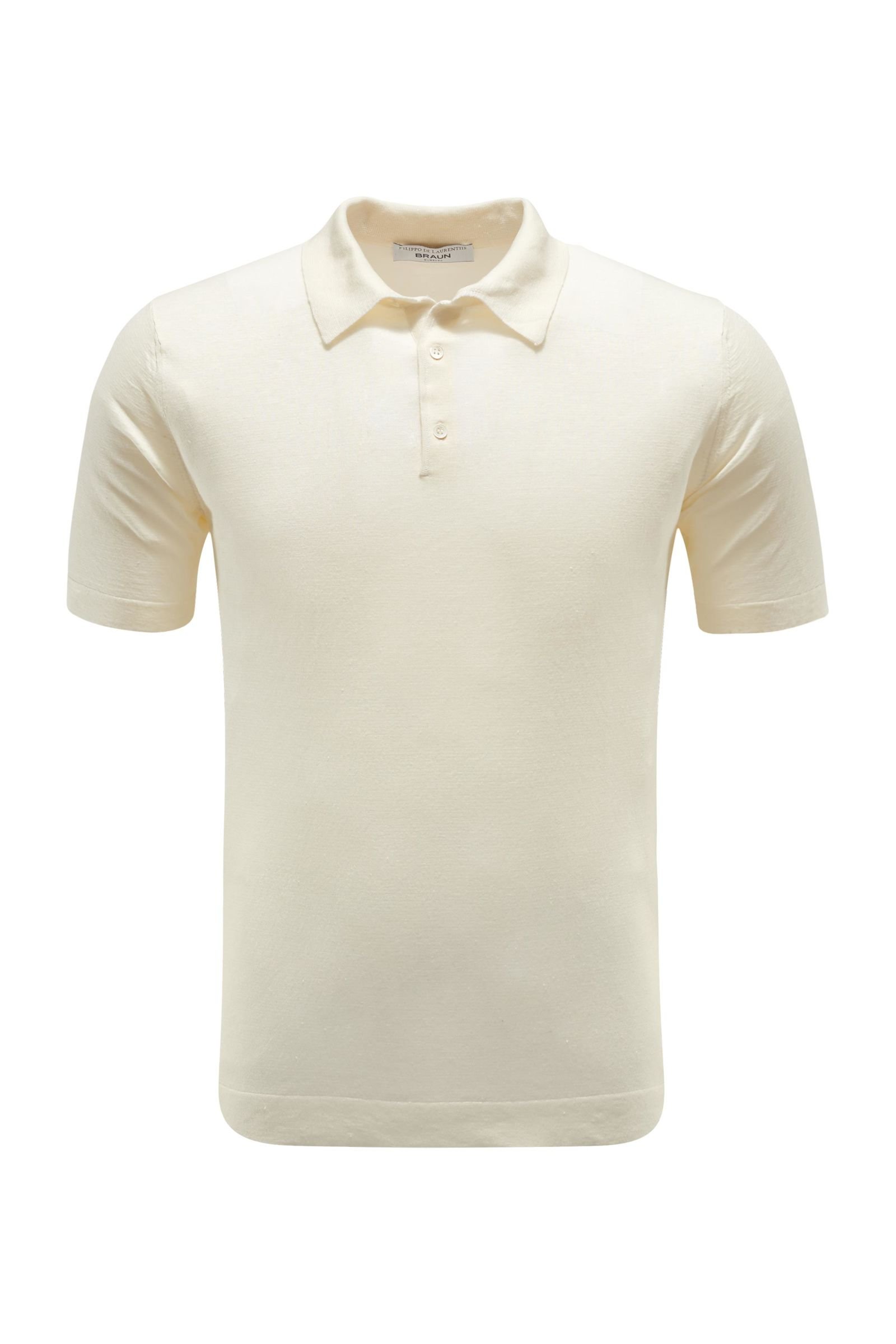 Jersey polo shirt off-white