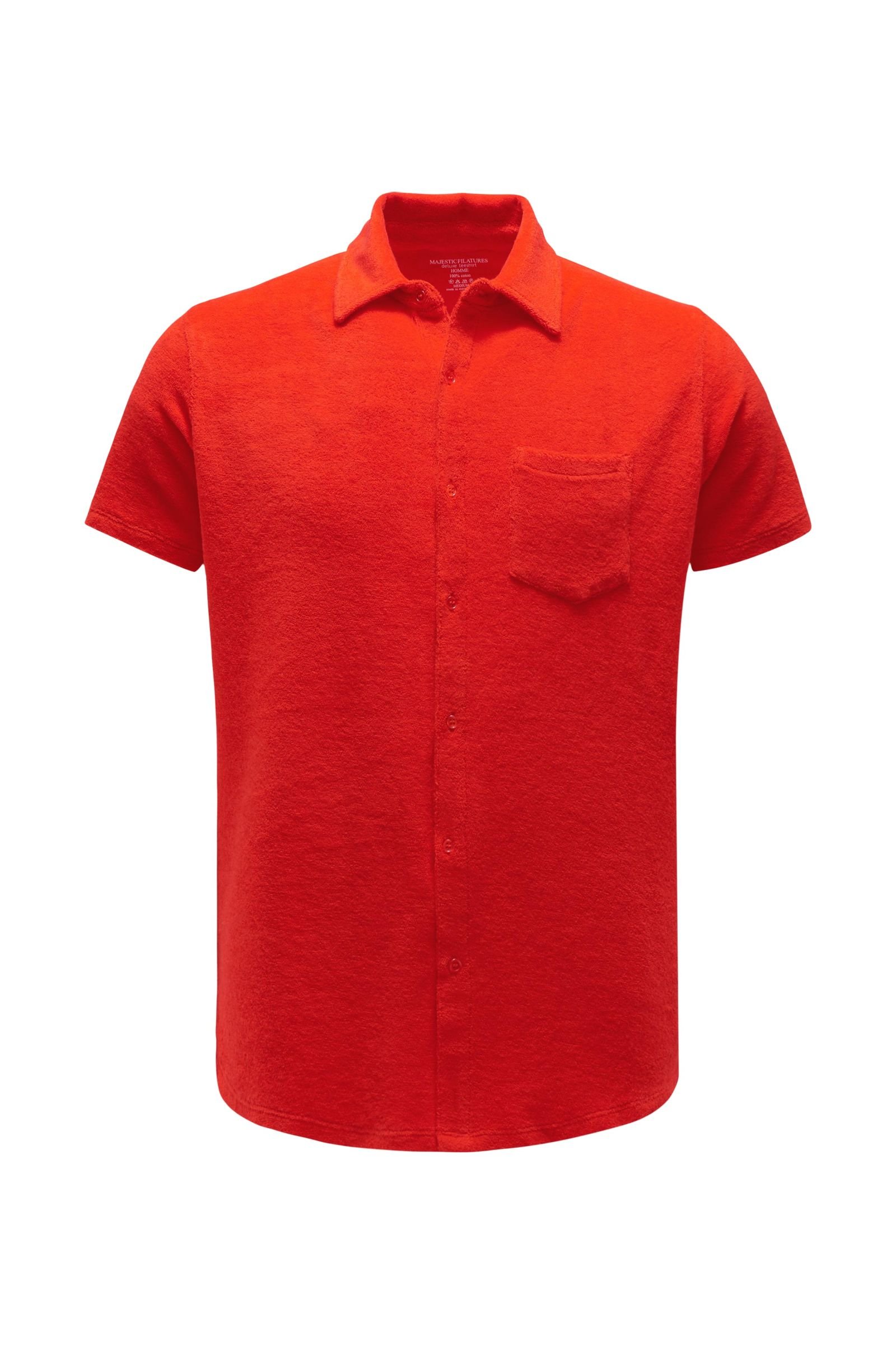 Terry short-sleeve shirt red