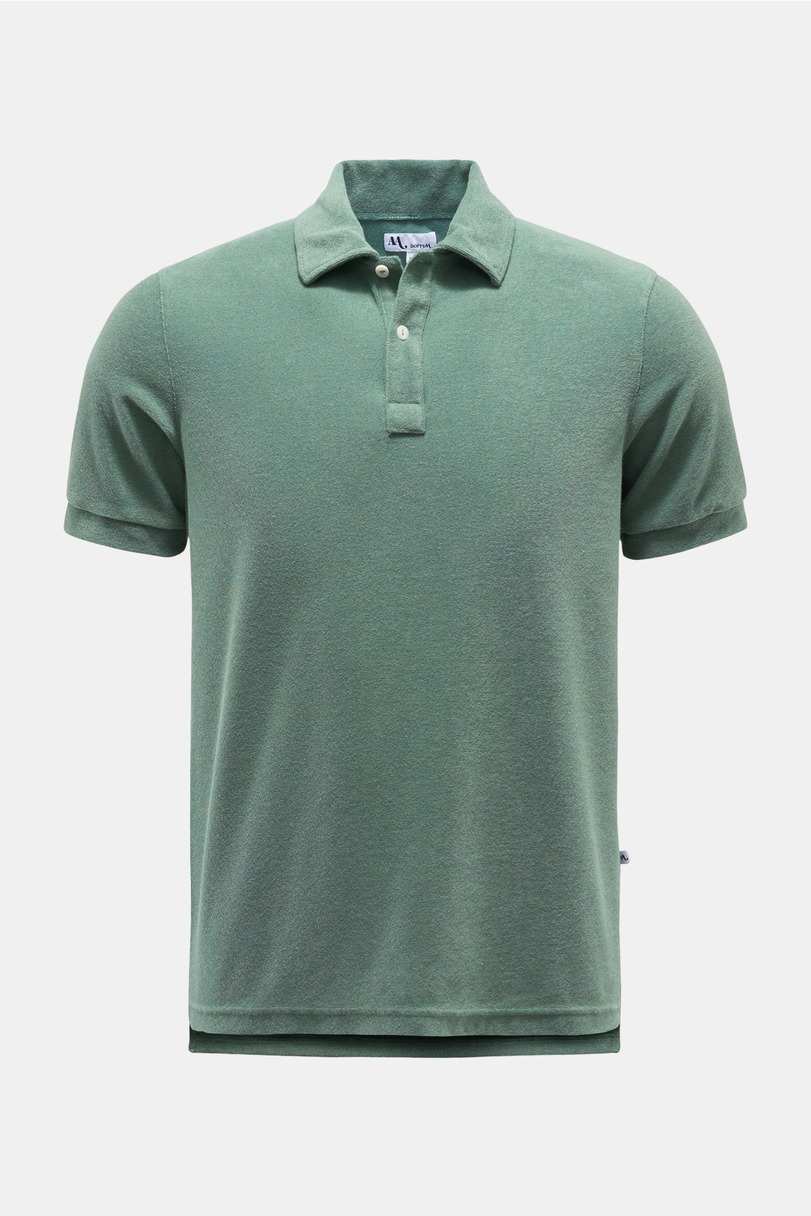 Terry polo shirt 'Aandau' grey green