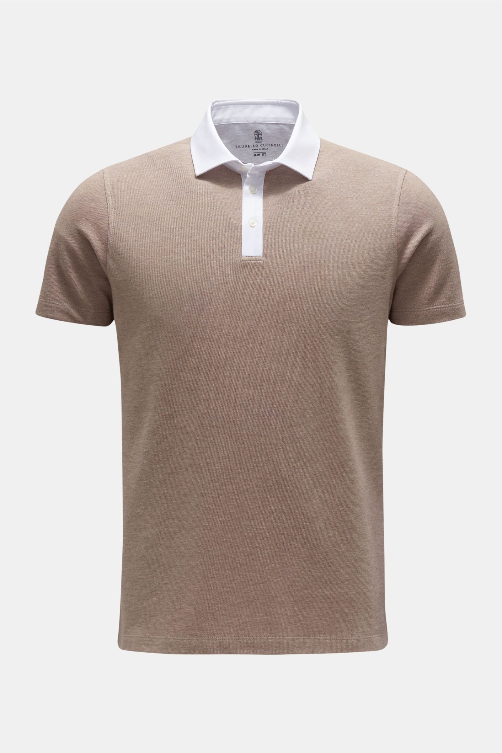 Polo shirt grey-brown